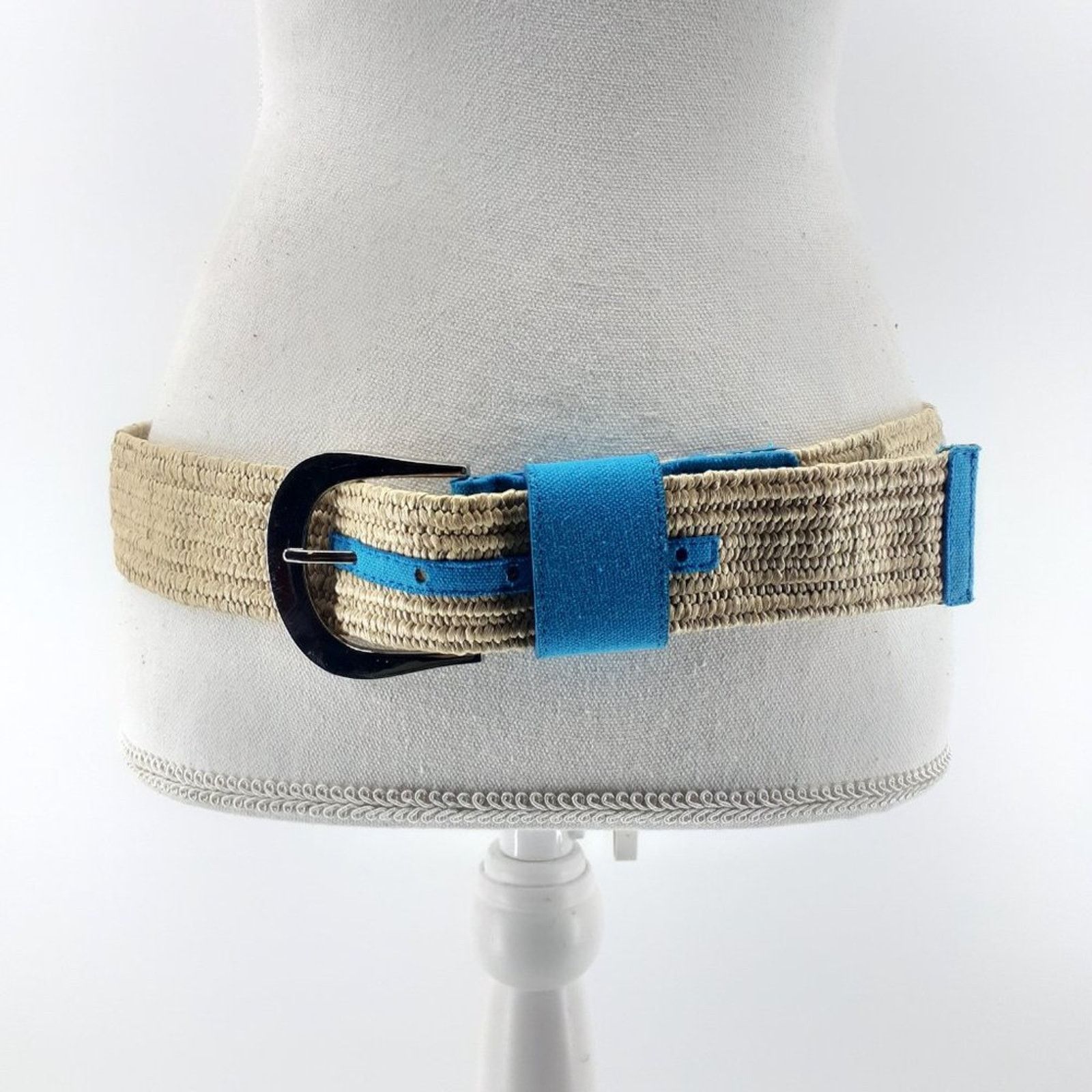 Nine West Nine West Women's Tan Bright Sky Blue Single Prong Belt XL Size ONE SIZE - 1 Thumbnail