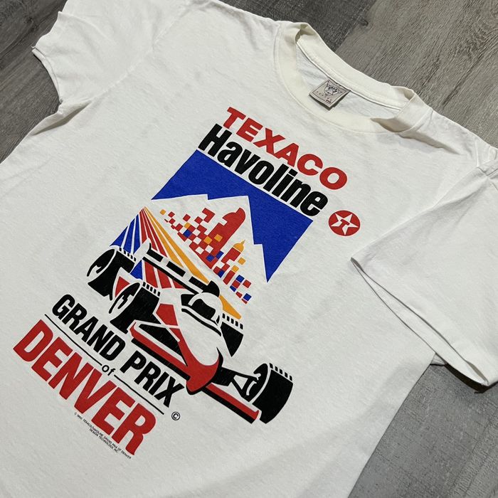 Vintage VTG Texaco Havoline Grand Prix Of Denver White Racing Shirt ...