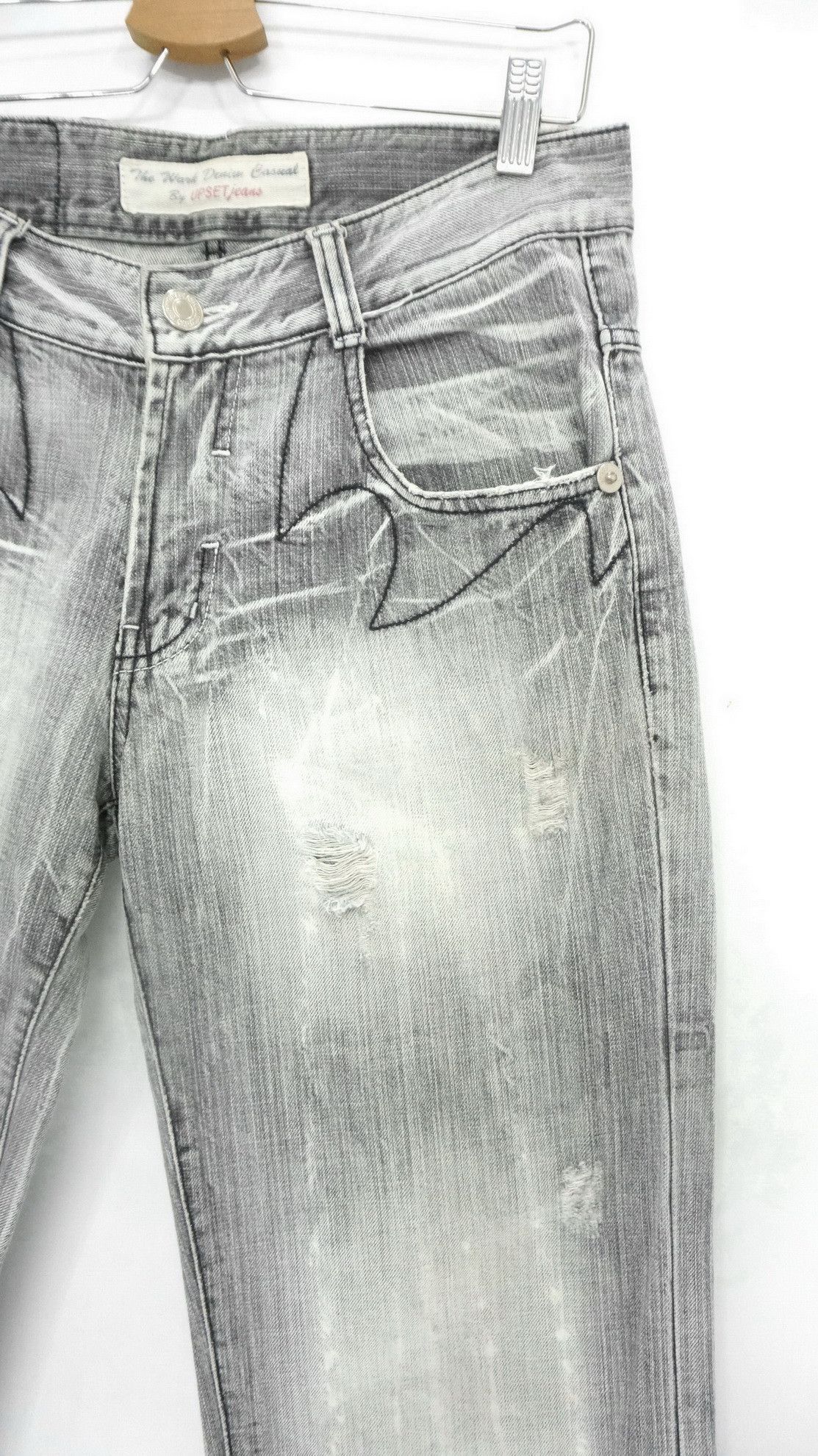 Japanese Brand UPSET Jeans Vintage Distressed Denim Size US 30 / EU 46 - 4 Thumbnail