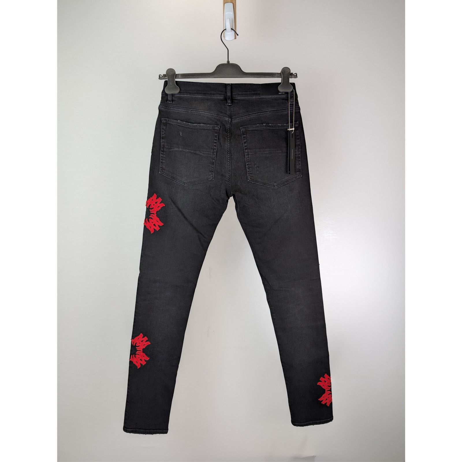 Amiri o1rshd1 MA Quad Applique Skinny Jeans in Black Size US 32 / EU 48 - 10 Thumbnail