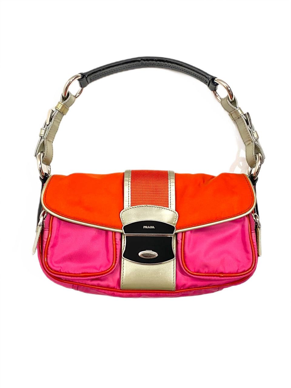 Prada Prada Rosa Pocket Space Logo Shoulder Hand Bag Vintage Y2K Size ONE SIZE - 1 Thumbnail