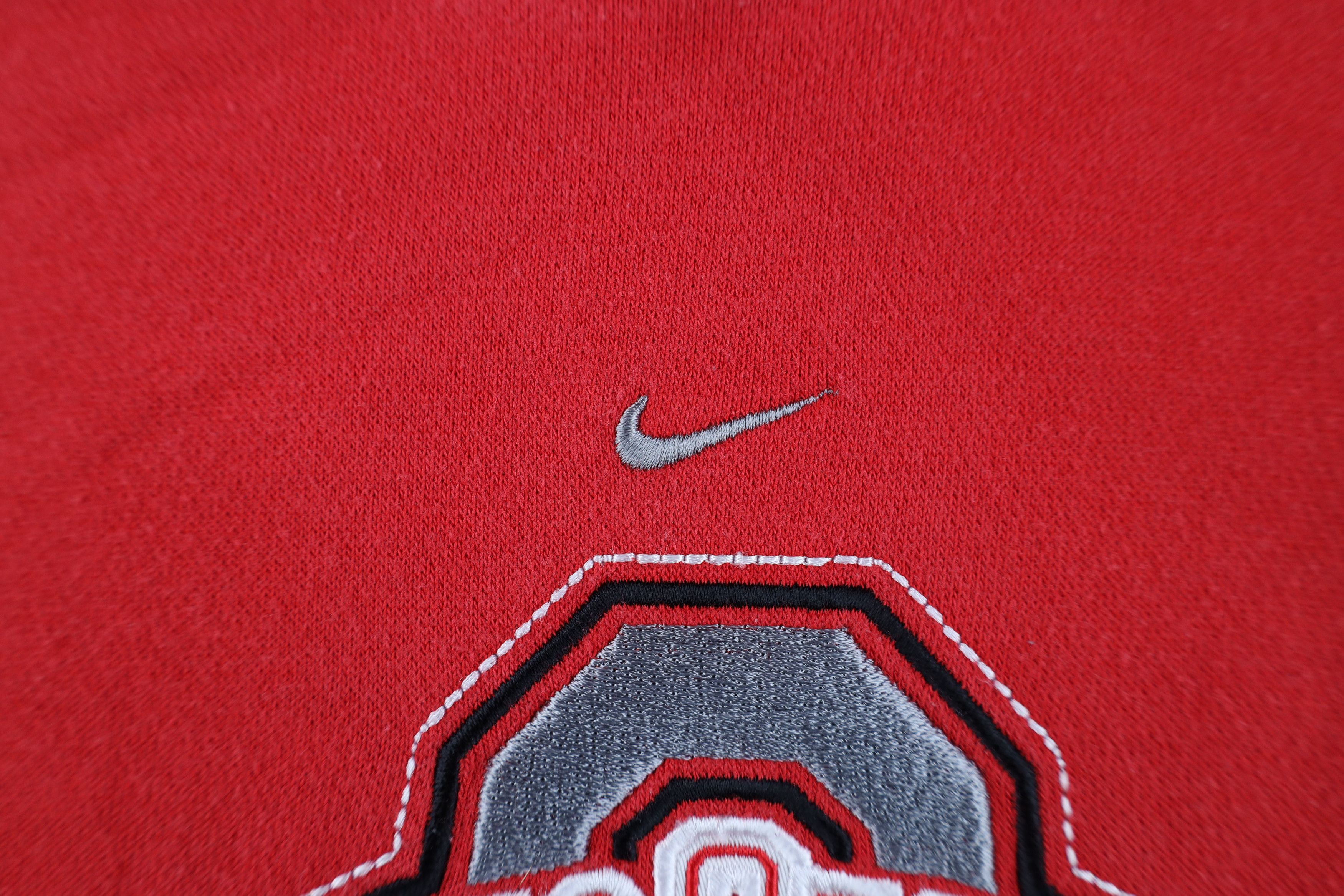 Nike Vintage Nike Center Swoosh Ohio State University Hoodie Size L / US 10 / IT 46 - 5 Thumbnail