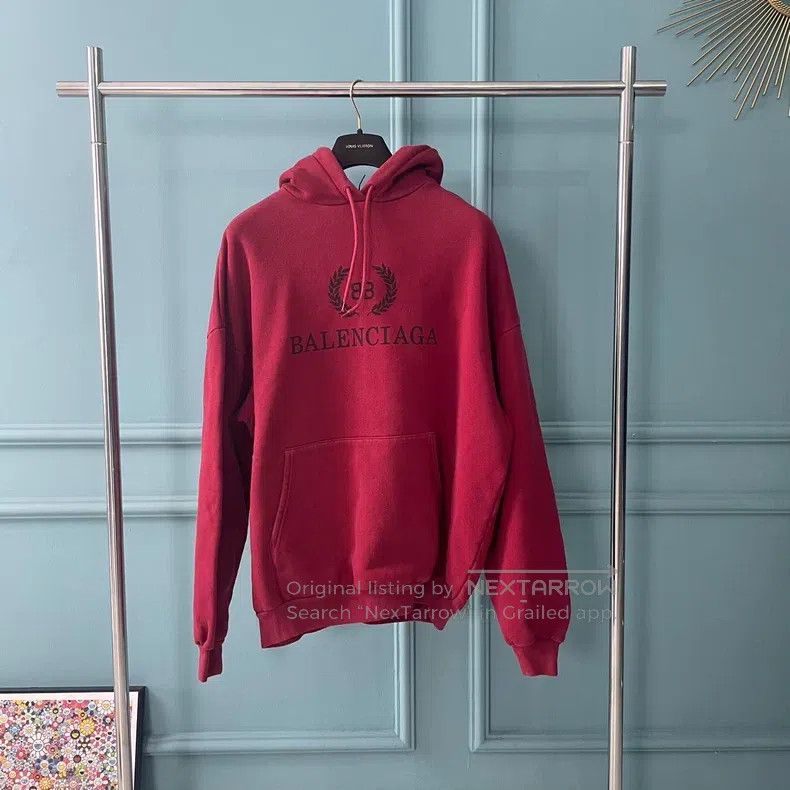 Balenciaga Balenciaga Red wheat ear logo hoodie Size US XS / EU 42 / 0 - 1 Thumbnail