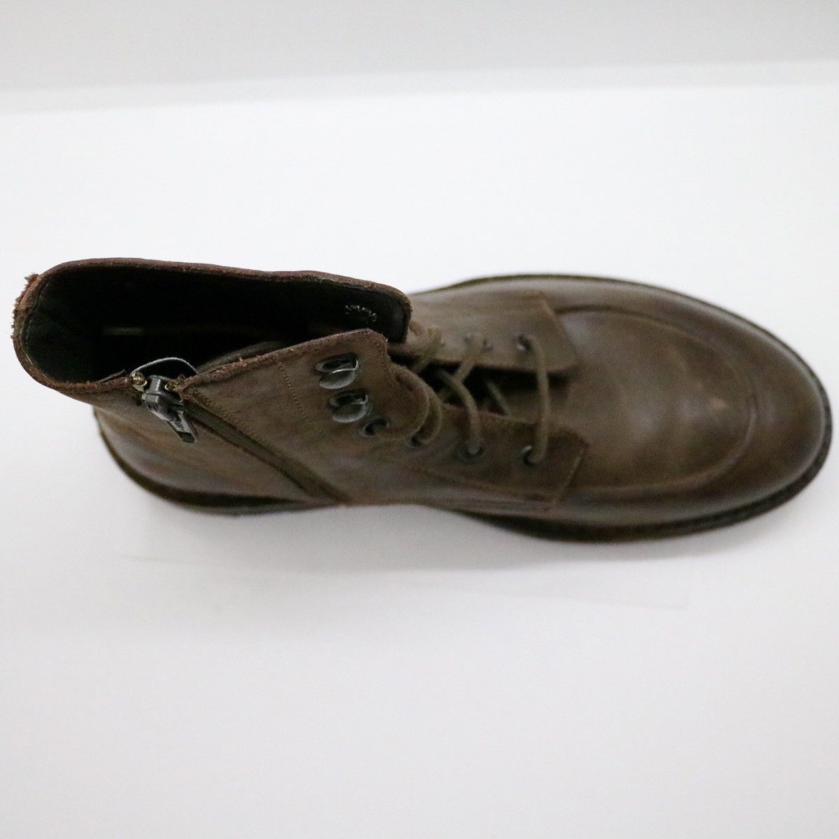 Other Boemos Italy Brown Leather Boots Lace Zip Up US6.5 EU37 Size US 7 / IT 37 - 13 Thumbnail