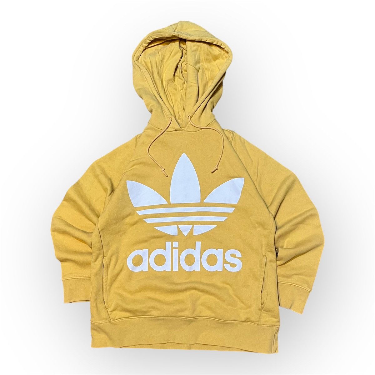 Adidas Adidas Originals Vintage yellow Hoodie y2k style central log Size US M / EU 48-50 / 2 - 2 Thumbnail