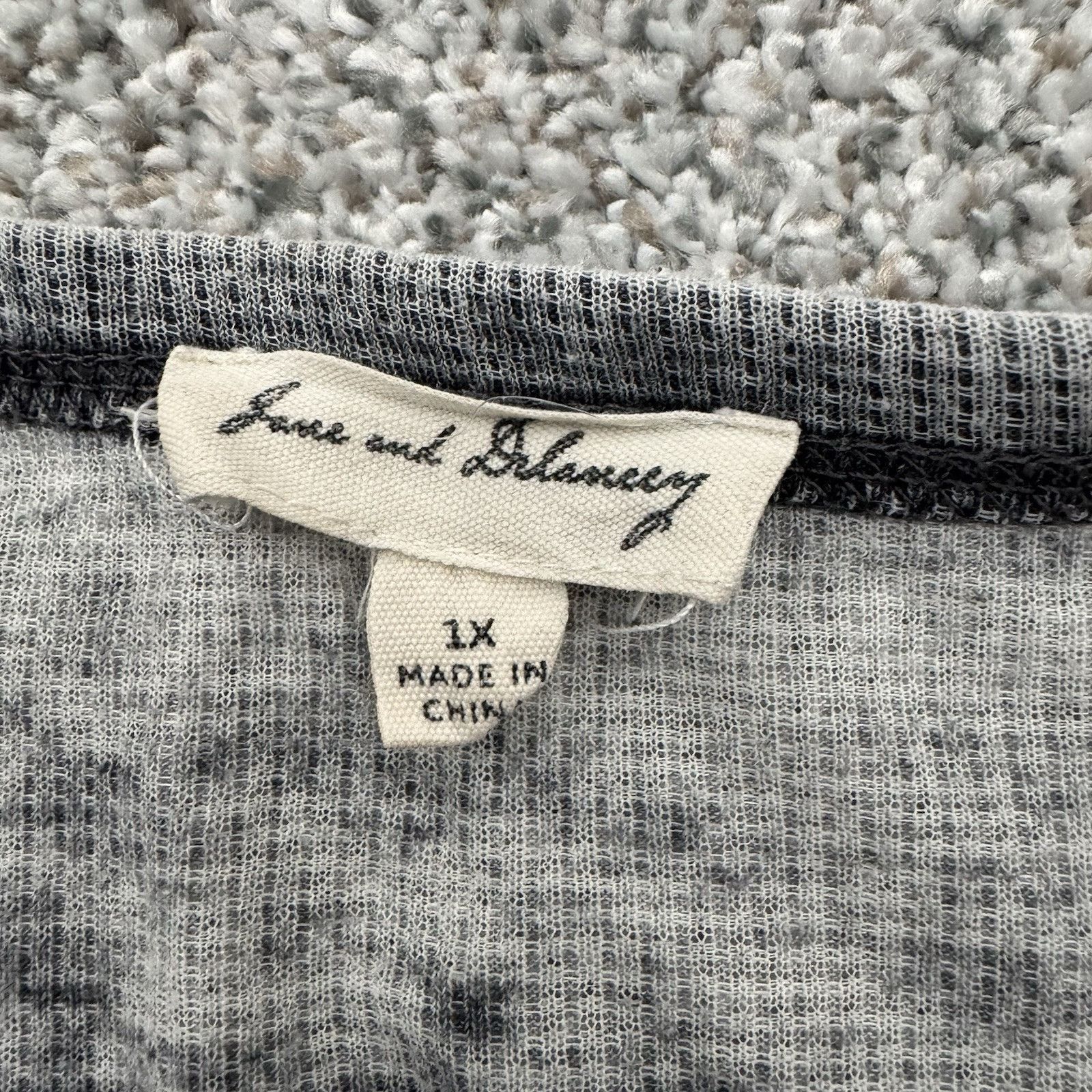 Other Jane & Delancey Top Women 1X Plus Waffle Knit Asymmetrical Size XL / US 12-14 / IT 48-50 - 5 Thumbnail