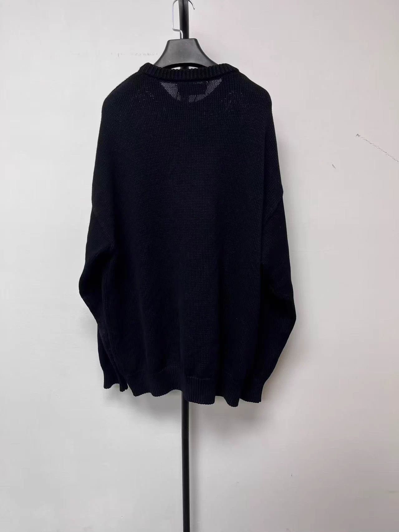 Balenciaga Balenciaga Logo Embroidered Longsleeve Sweater Men's XS Good Size US XS / EU 42 / 0 - 2 Thumbnail