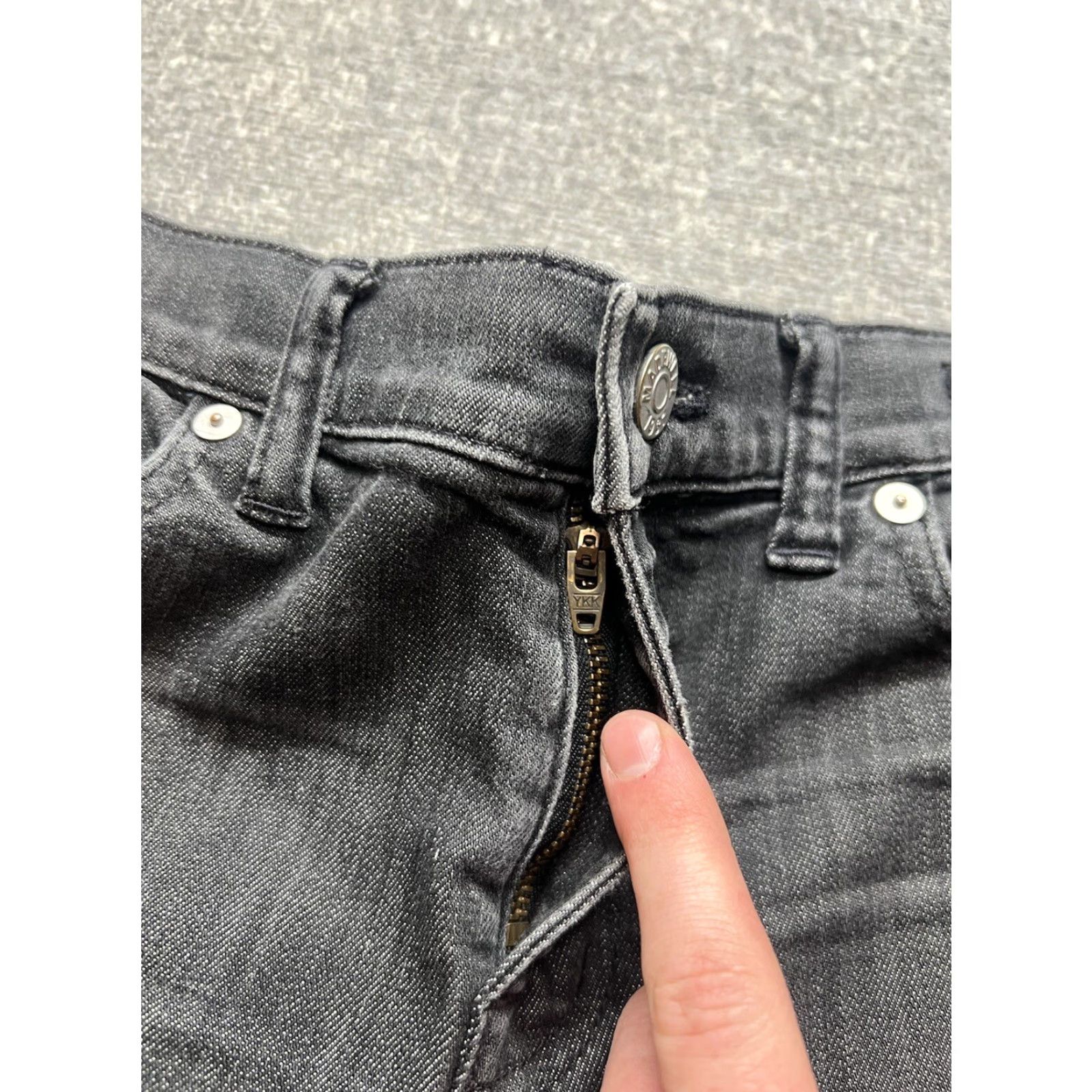 Madewell Madewell Slim Straight Jeans Women Black Denim 32x28 Mid Rise 32 Inseam Size 24" / US 00 / IT 34 - 7 Thumbnail