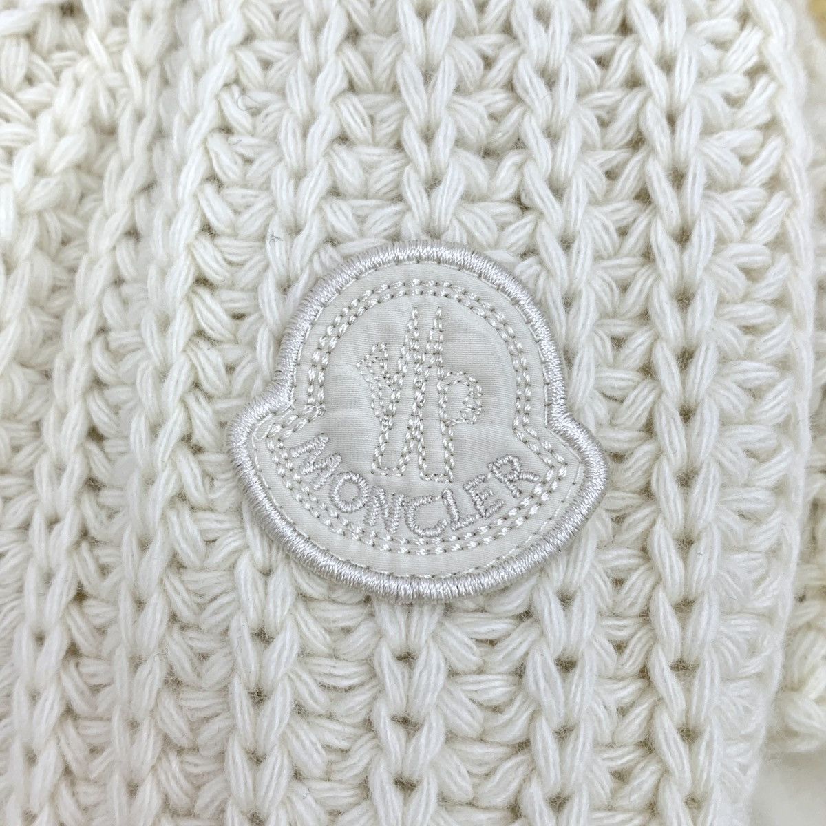 Moncler Moncler 24 Beige Logo Appliqué Cotton Knit Down Jacket Size S / US 4 / IT 40 - 5 Thumbnail