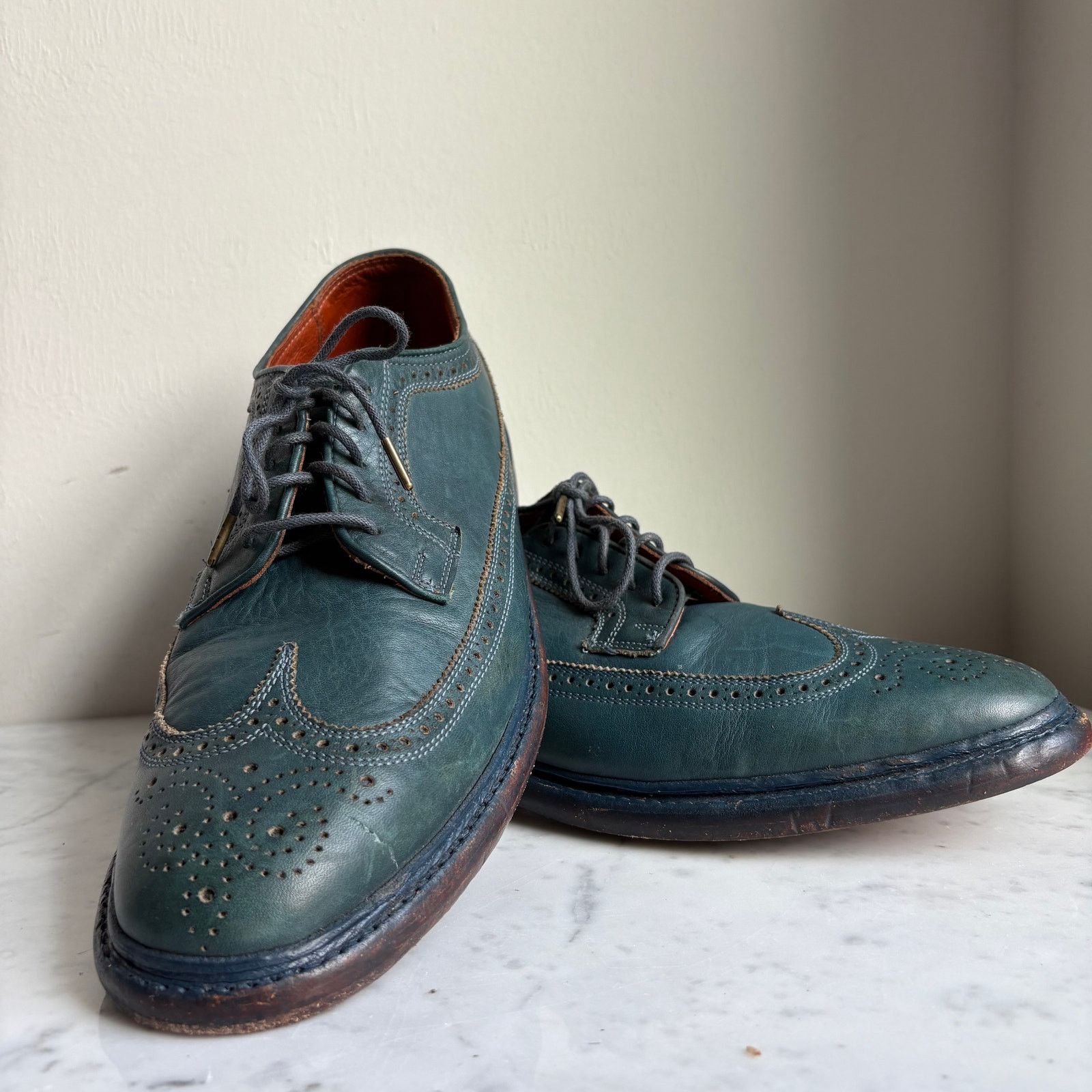 Florsheim Florsheim by Duckie Brown Teal Leather Brogue Oxfords 10.5 Size US 10.5 / EU 43-44 - 15 Thumbnail