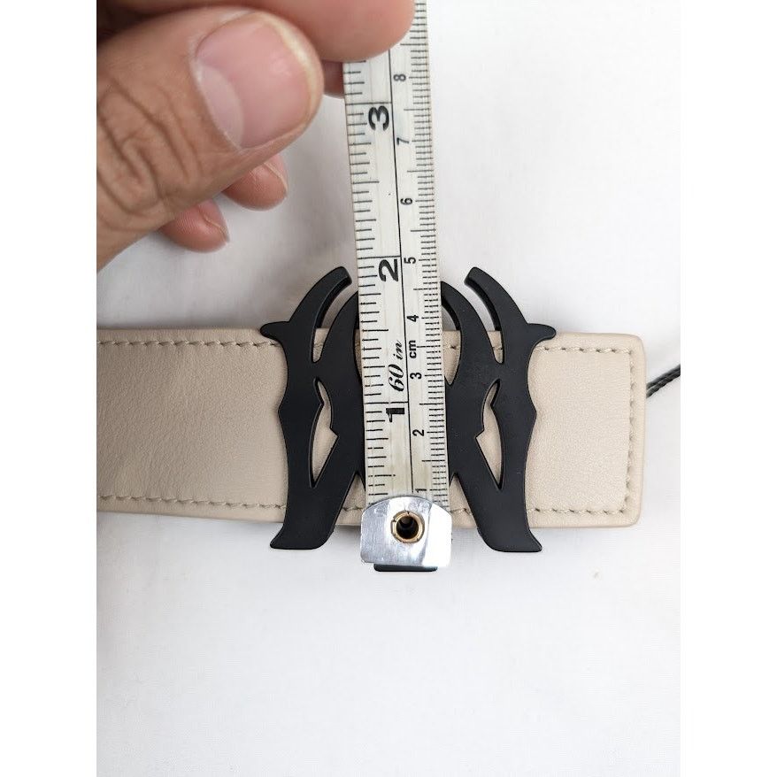 Amiri o1rshd1 Size: 80cm / 4cm Reversible Belt in Birch/Black Size 32 - 10 Thumbnail
