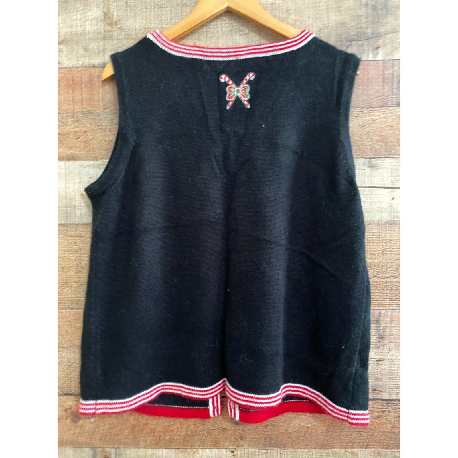 Vintage WOMEN'S VINTAGE UGLY (NOT SO MUCH) CHRISTMAS VEST - SIZE Large See Measurements Size L / US 10 / IT 46 - 3 Thumbnail