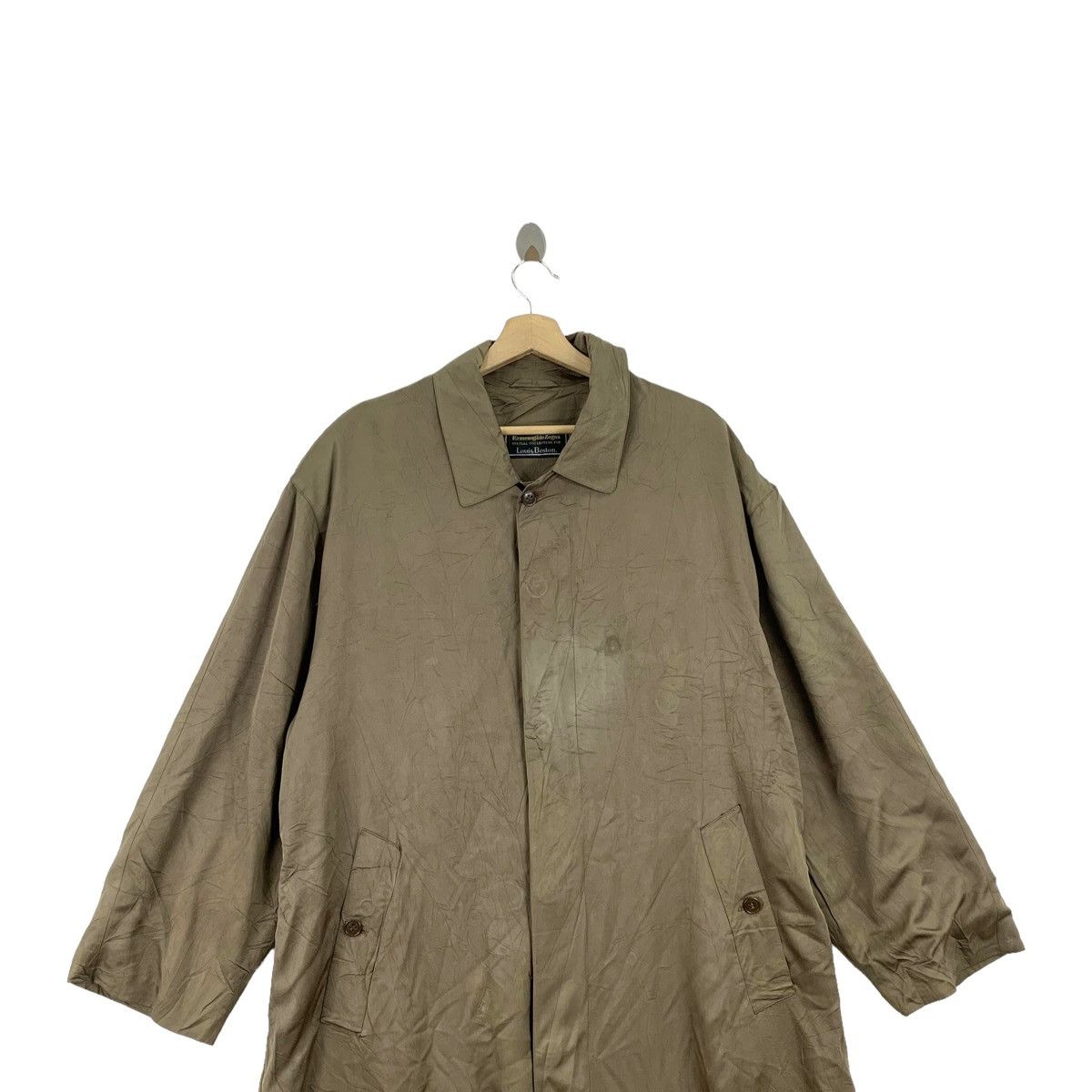 Ermenegildo Zegna Vintage ERMENEGILDO ZEGNA Designer Trench Coat Jacket Parka Size US XXL / EU 58 / 5 - 3 Thumbnail