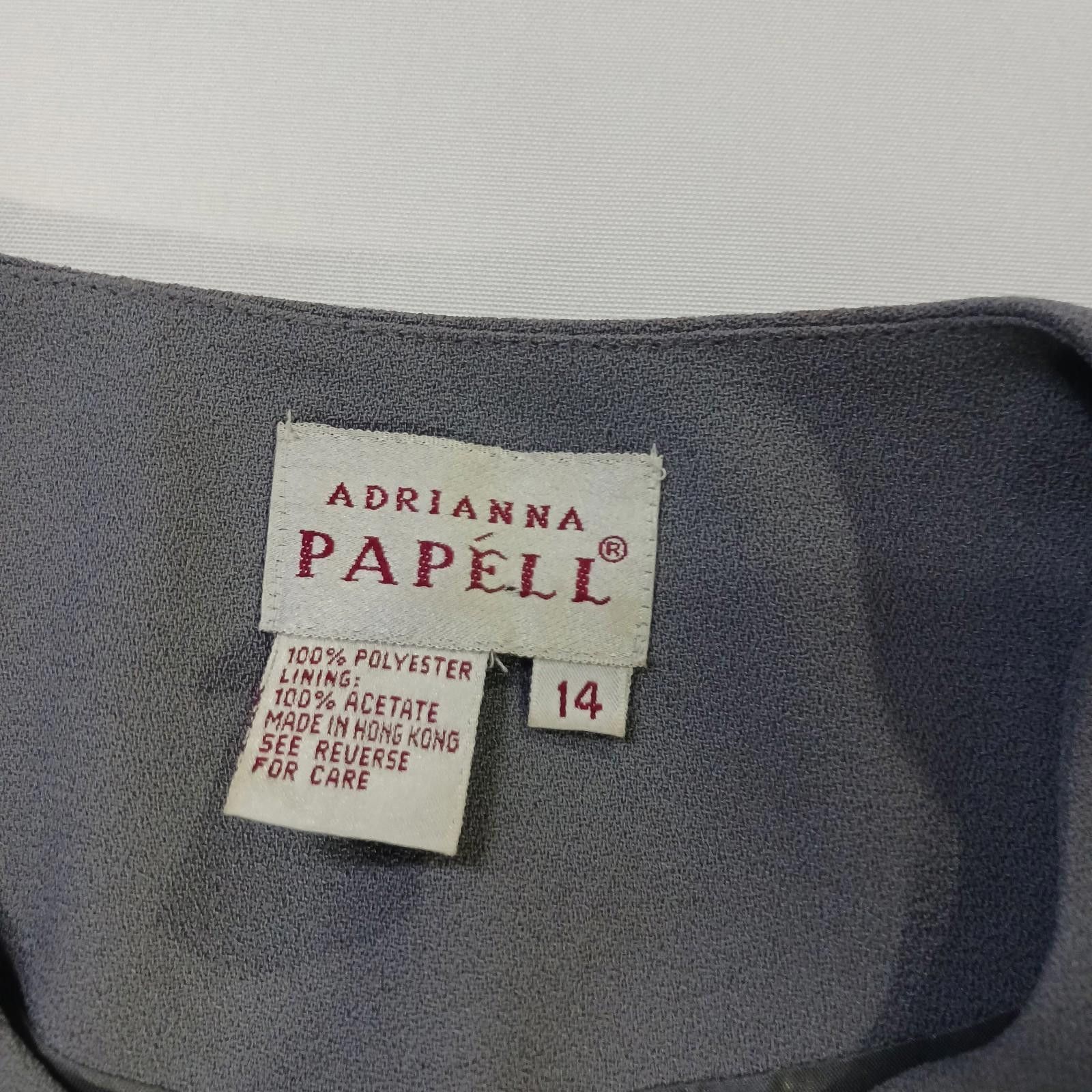 Other Adrianna Papell Women's Gray Long Sleeve Blazer Jacket Sz 14 Size XL / US 12-14 / IT 48-50 - 4 Thumbnail