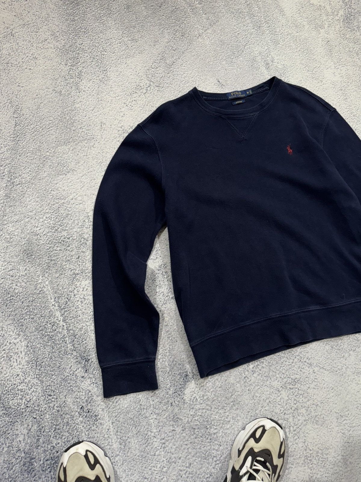 Polo Ralph Lauren × Vintage Vintage Polo Ralph Lauren sweatshirt M L men’s blue knit 90s Size US M / EU 48-50 / 2 - 6 Thumbnail