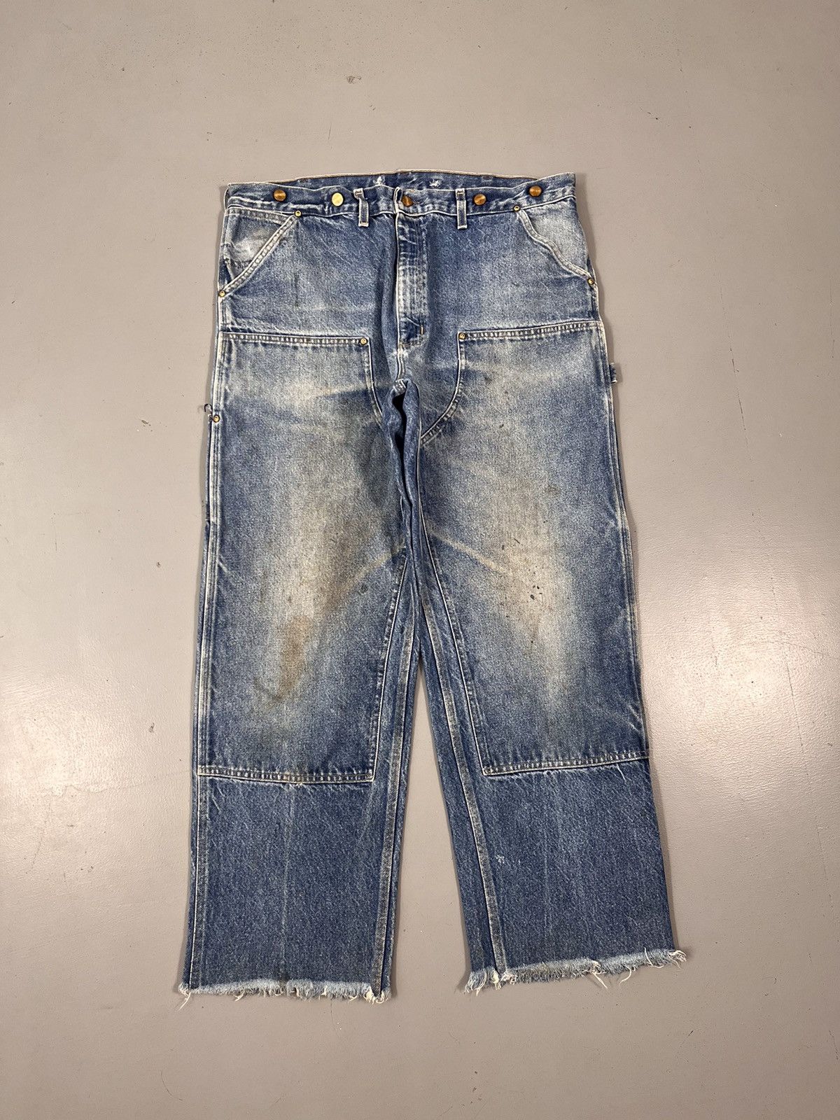 image of 90's Vintage Carhartt Wu138 Double Knee Denim in Blue, Men's (Size 40)