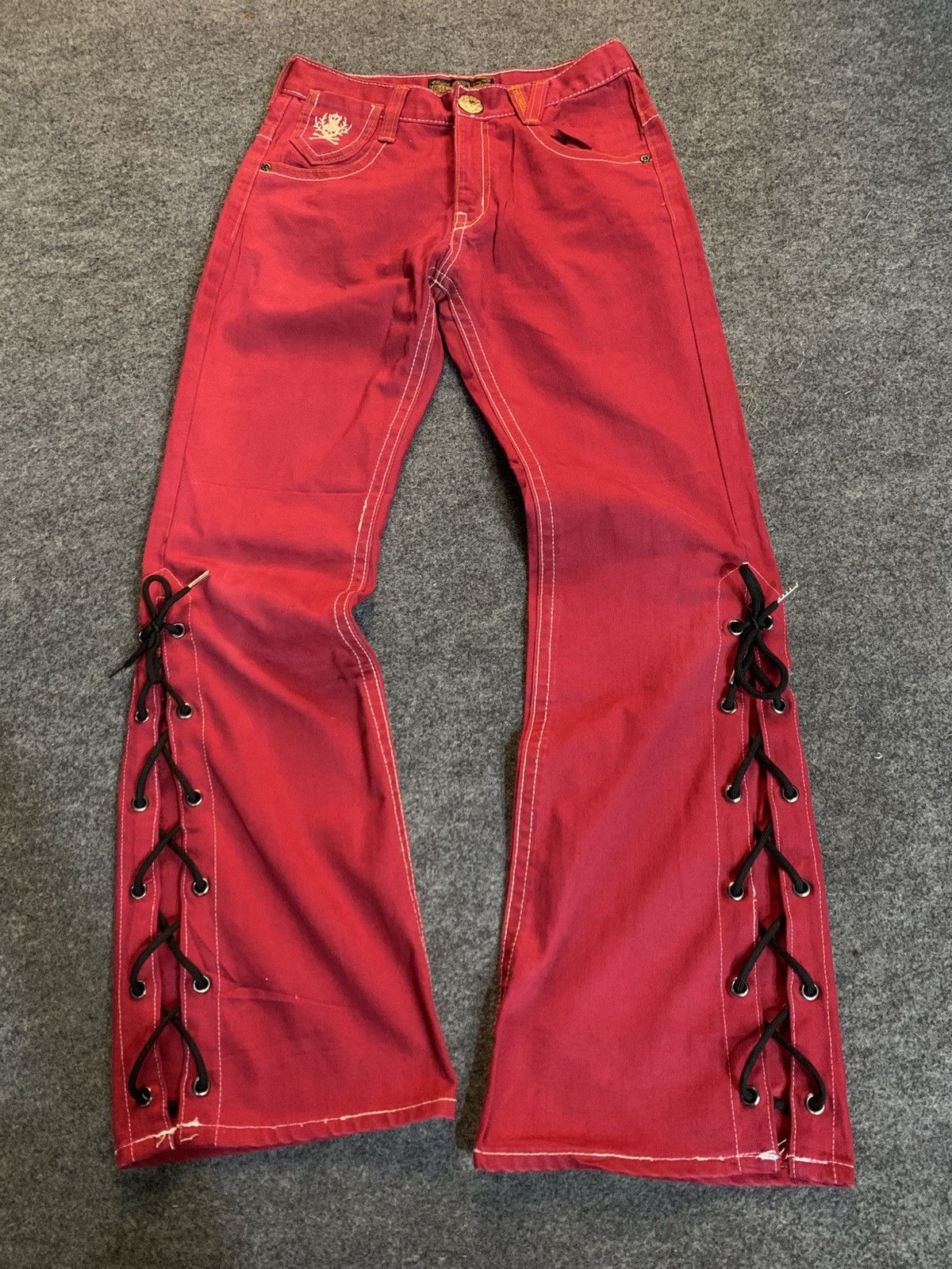 If Six Was Nine × Japanese Brand × Le Grande Bleu (L.G.B.) lace up oolalasasson pant japanese brand Size US 27 - 9 Thumbnail