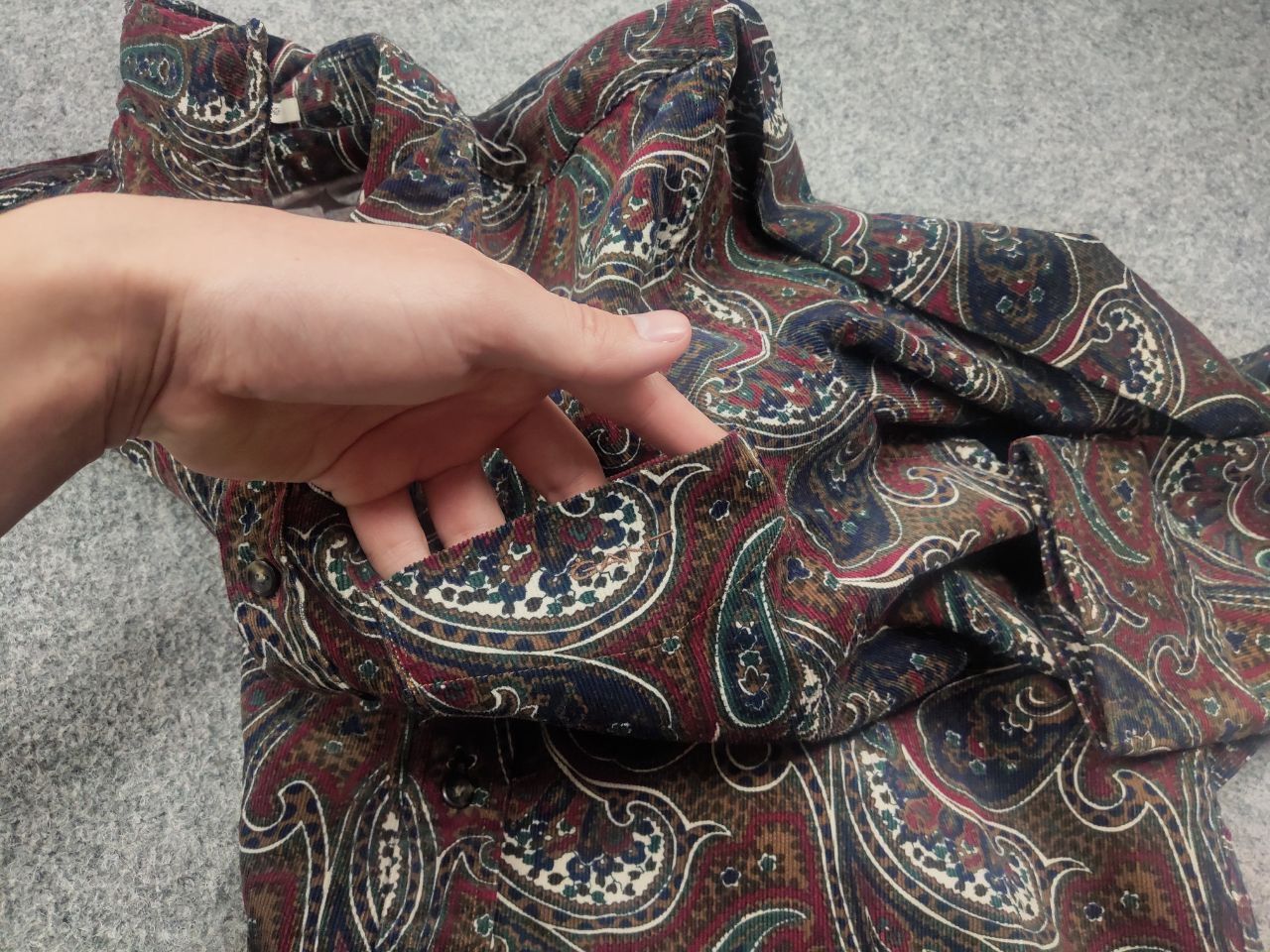 Gant Gant Paisley Corduroy Button Shirt Plumped Vintage RRL Style Size US XL / EU 56 / 4 - 10 Thumbnail