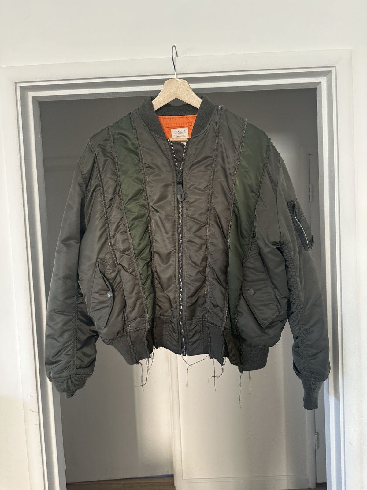 Vuja De VUJADE MAX SATIN PILLOW BOMBER JACKET IN BLACK | Grailed