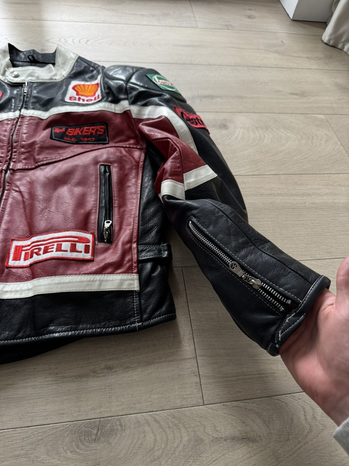 Vintage RACING MOTO JACKET LEATHER vintage Size US M / EU 48-50 / 2 - 4 Thumbnail