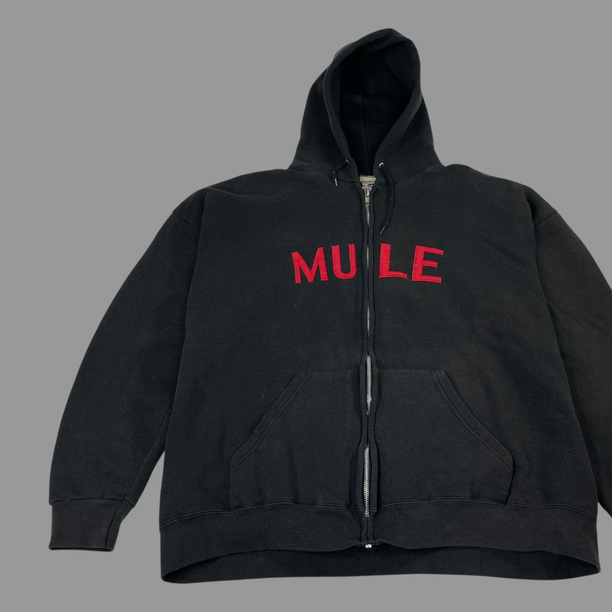 Vintage Vintage 90s zip up mule hoodie Size US XL / EU 56 / 4 - 2 Thumbnail