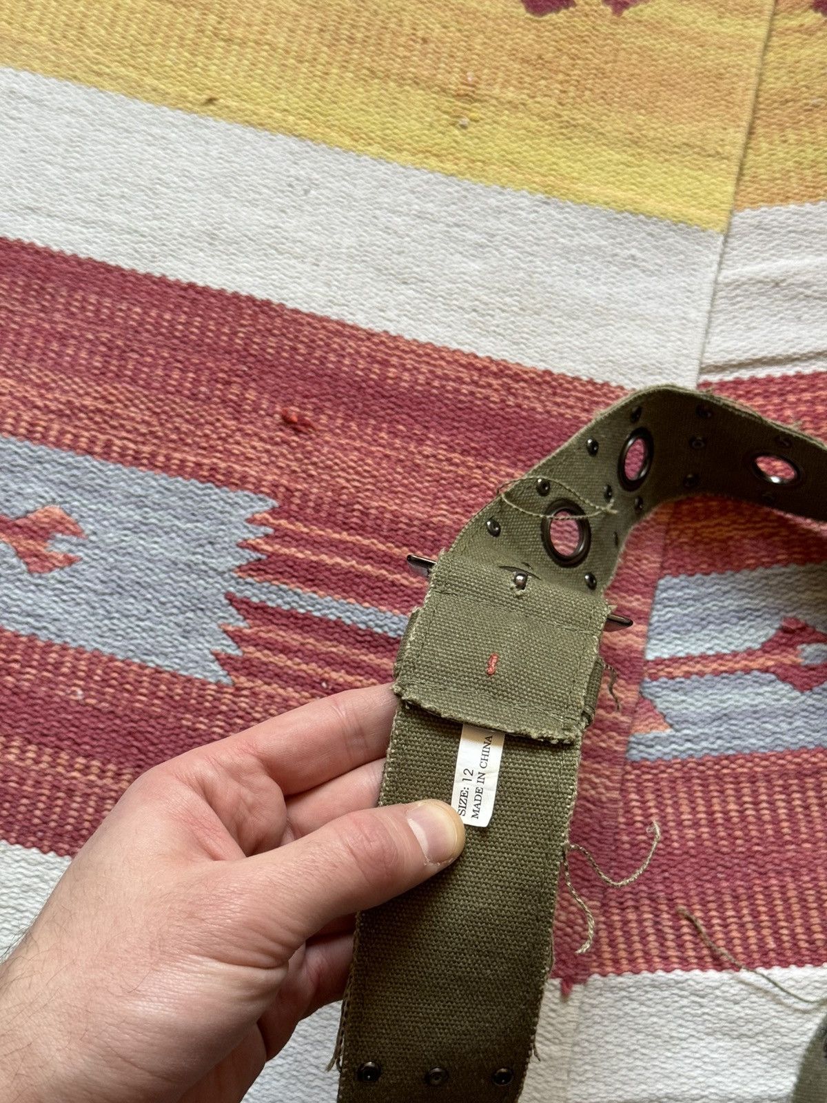 Vintage Vintage 00’s y2k Military Khaki Japanese Belt Size ONE SIZE - 4 Thumbnail