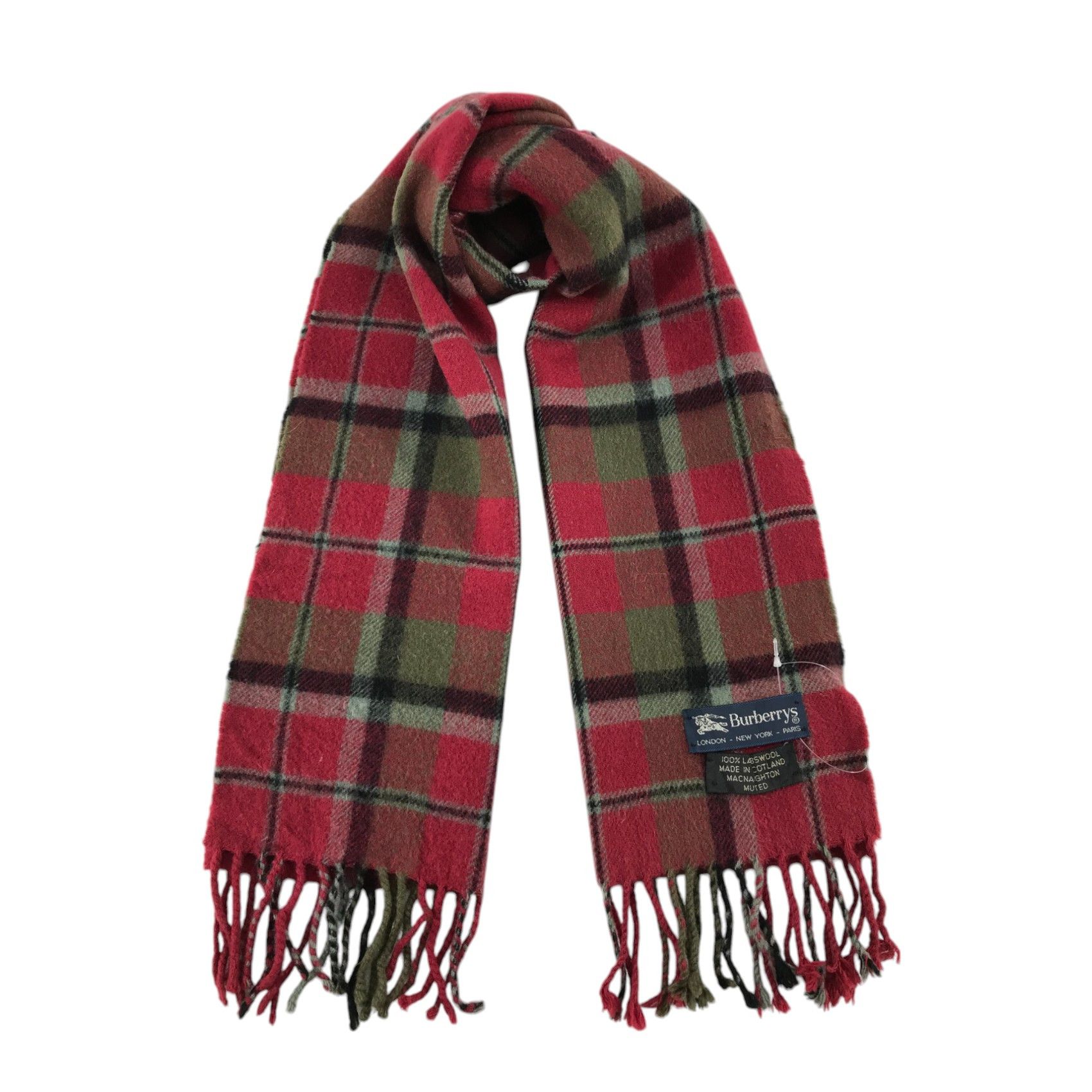 Burberry × Vintage Burberry Scarf / Muffler / Neckwear - WW1371 Size ONE SIZE - 1 Thumbnail