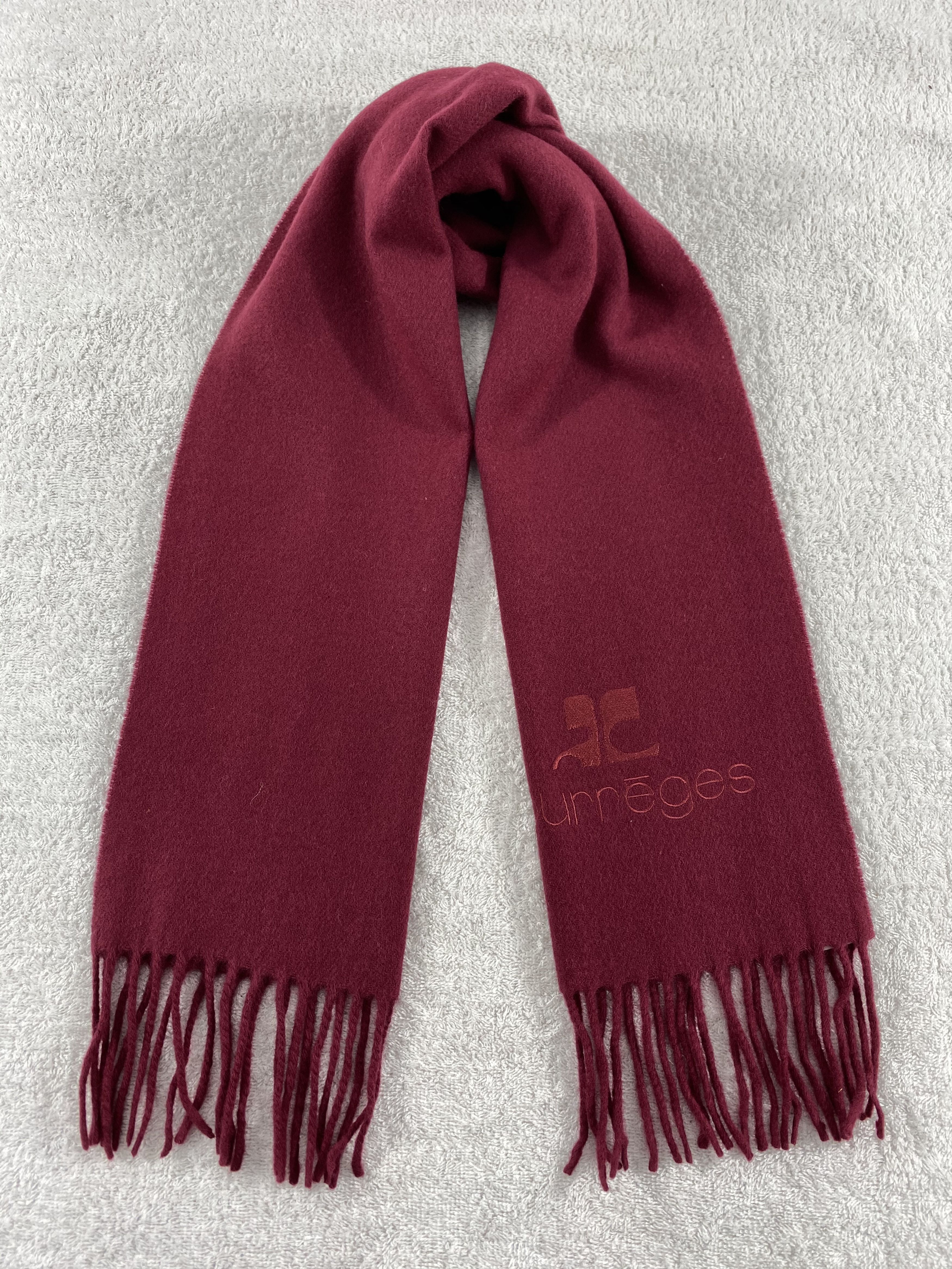 Courreges × Vintage Courreges Homme Scarf / Muffler / Neckwear - WW1616 Size ONE SIZE - 1 Thumbnail