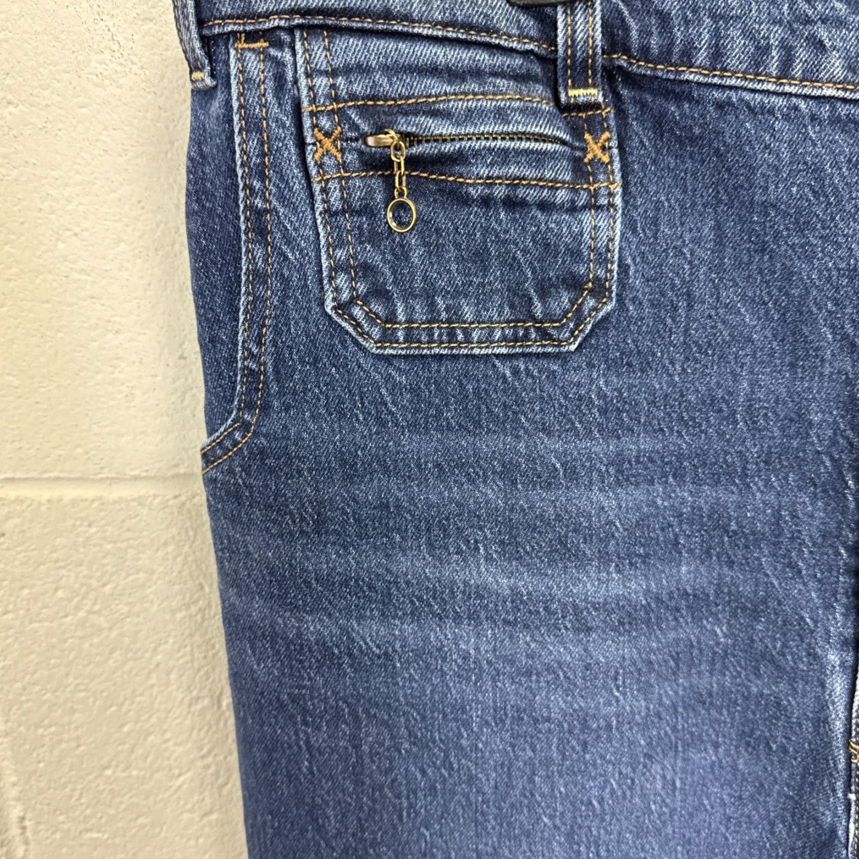 Levi's Levi's Jeans Ribcage Bell High Rise 33x32 Blue Stretch Denim 5-Pocket Zip Button Womens Regular Size 24" / US 00 / IT 34 - 3 Thumbnail