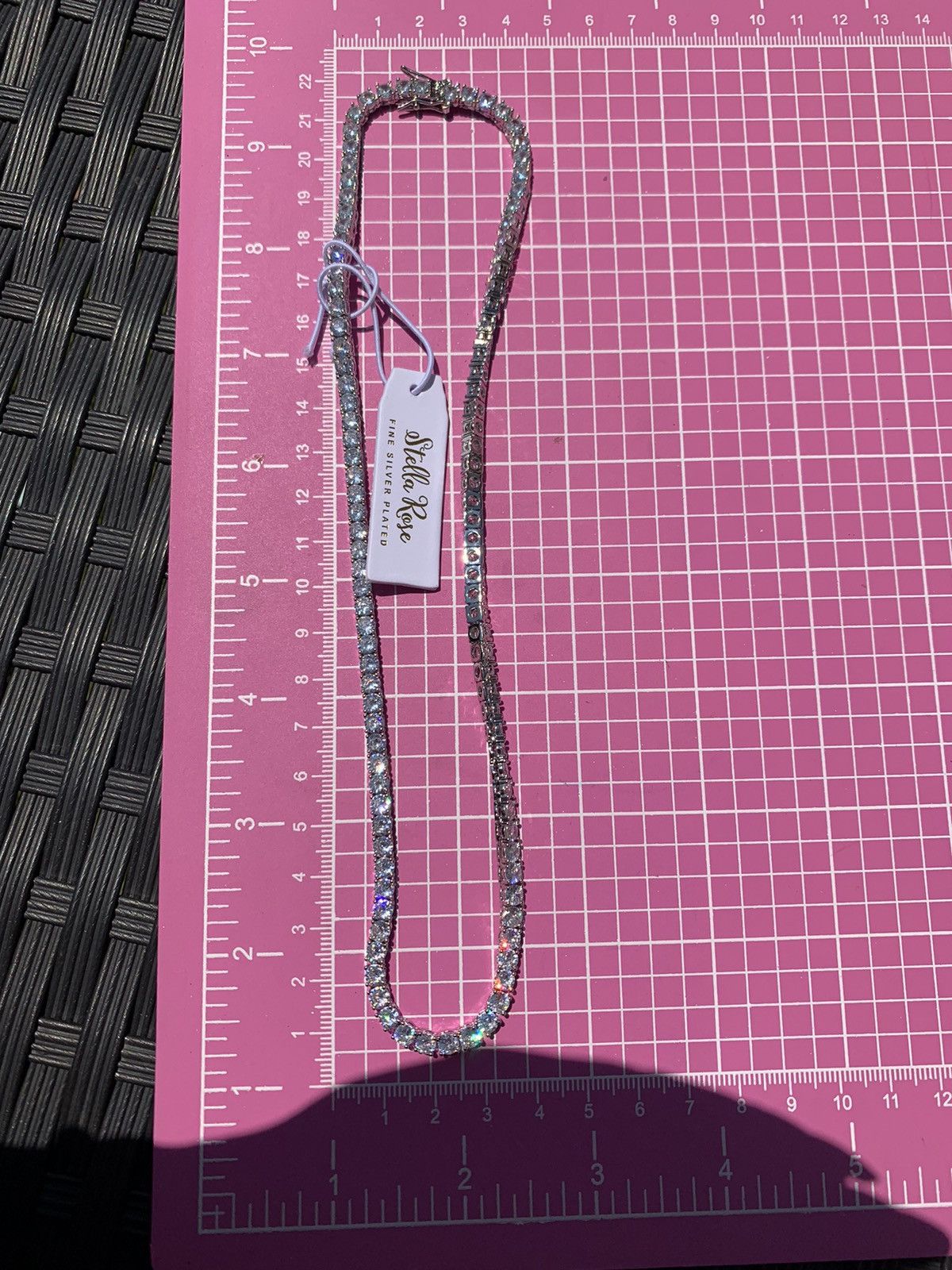 Designer Stella Rose FINE SILVER PLATED diamonds paved necklaces Size ONE SIZE - 5 Thumbnail