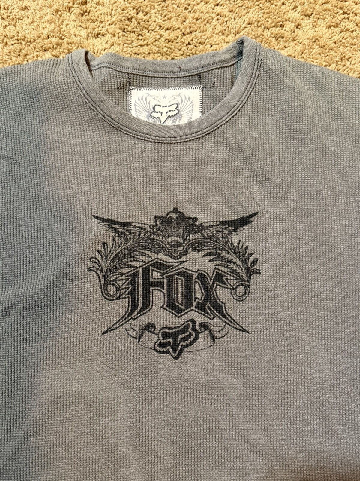 Fox Racing Fox Racing waffle long sleeve y2k fits XL tagged XXL Size US XL / EU 56 / 4 - 2 Thumbnail