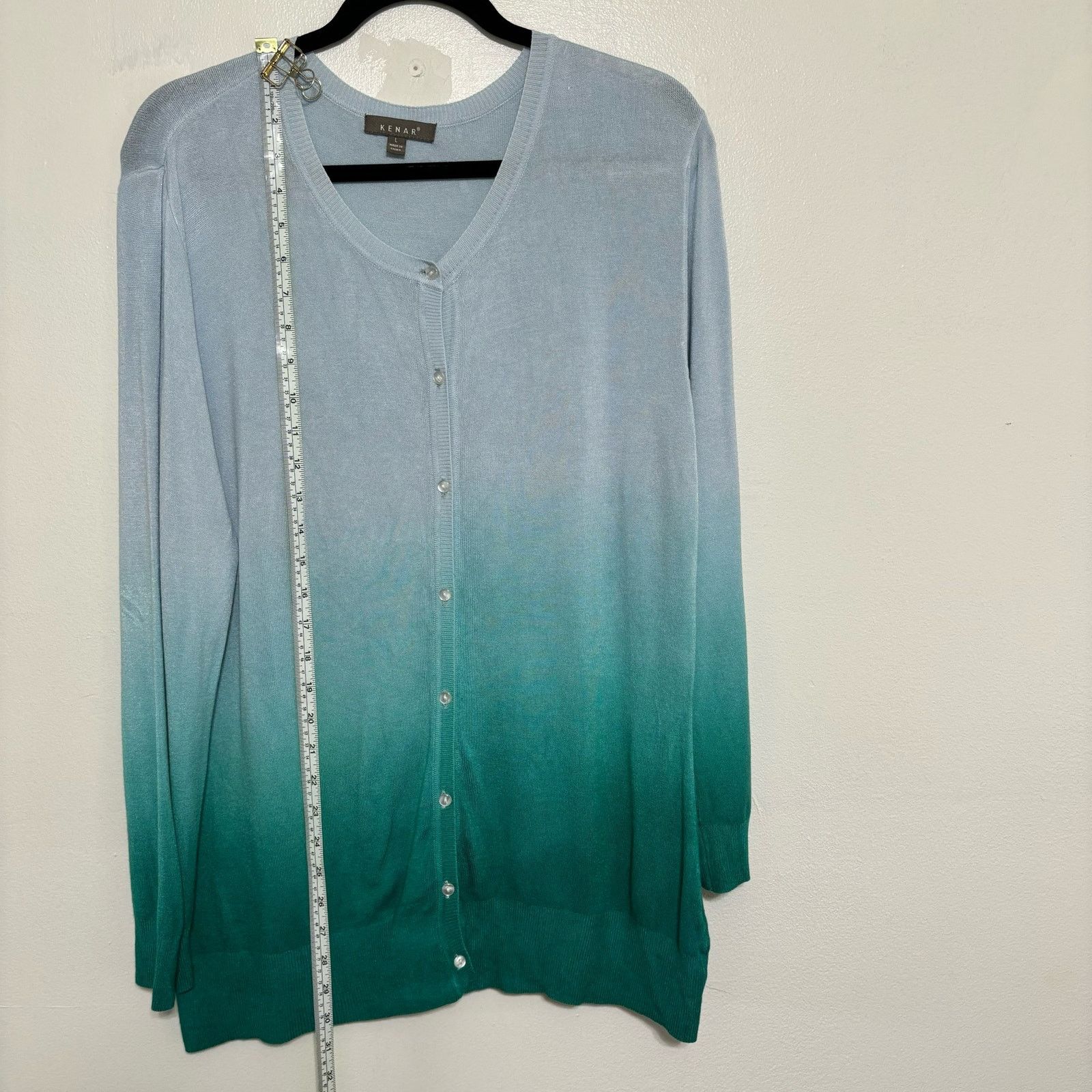Other Kenar Seafoam Ombre Cardigan Size Large Size L / US 10 / IT 46 - 2 Thumbnail