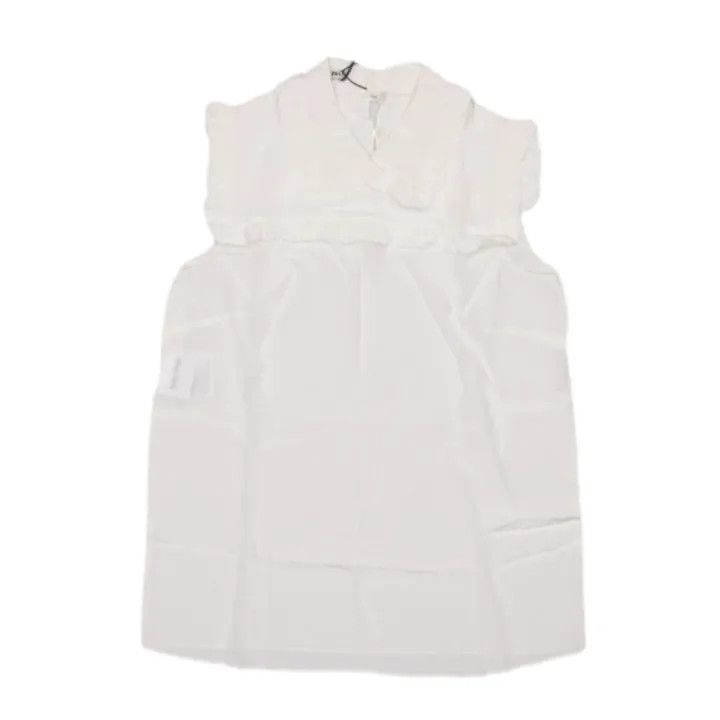 Miu Miu Miu Miu White Ruffled Sleeveless Top 0079 Size M / US 6-8 / IT 42-44 - 1 Thumbnail