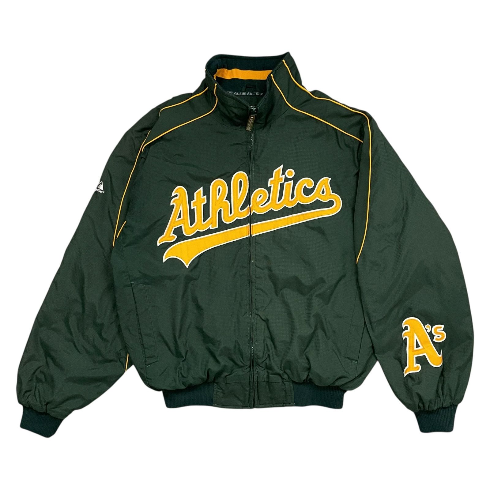MLB 00s OAKLAND ATHLETICS A's MAJESTIC AUTHENTIC DUGOUT JACKET Size US L / EU 52-54 / 3 - 1 Thumbnail