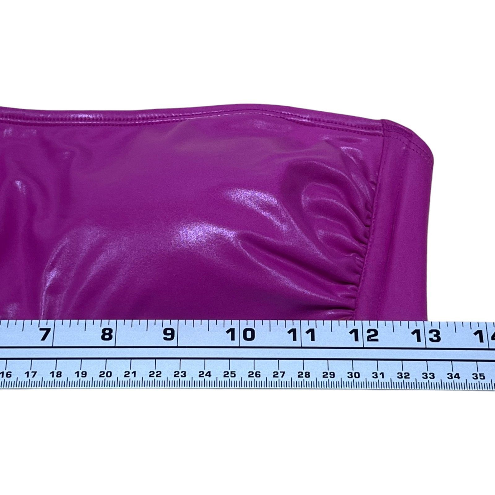 Other Wild Fable - Women's Faux Leather Bandeau Bikini Top - Pink Size ONE SIZE - 7 Thumbnail