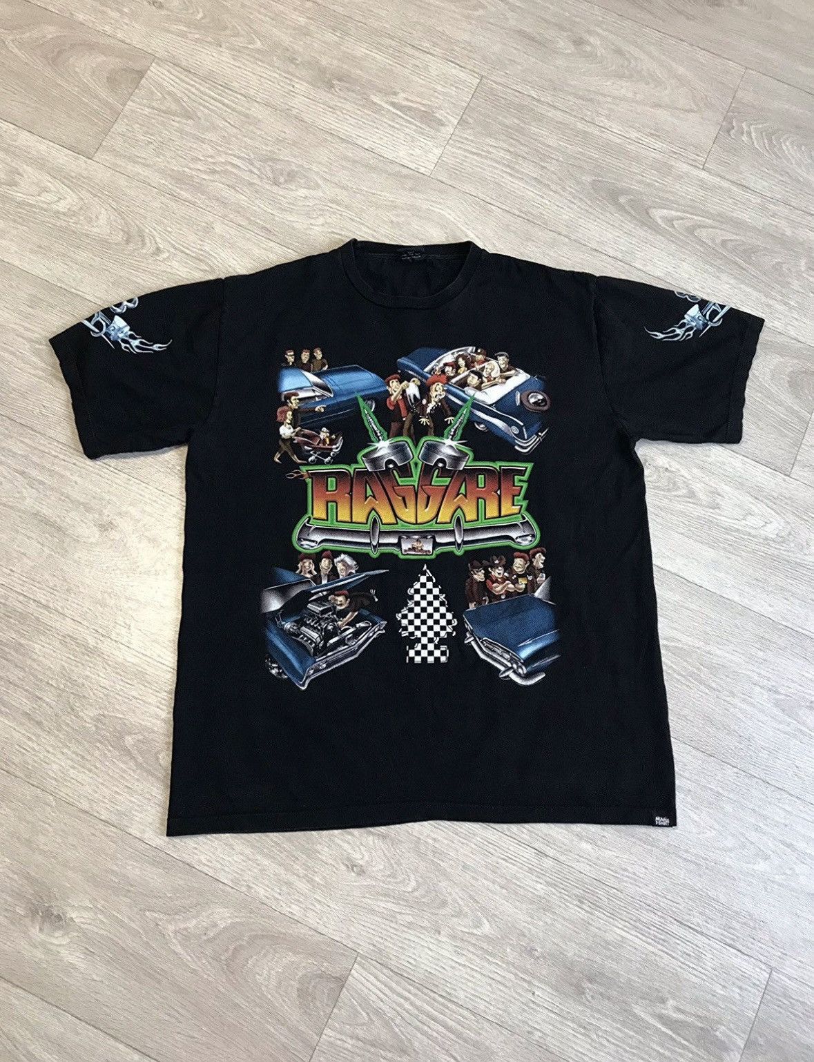 Vintage 🔷Vintage Akama Racing Art Comics T-shirt🔷 Size US XL / EU 56 / 4 - 8 Thumbnail