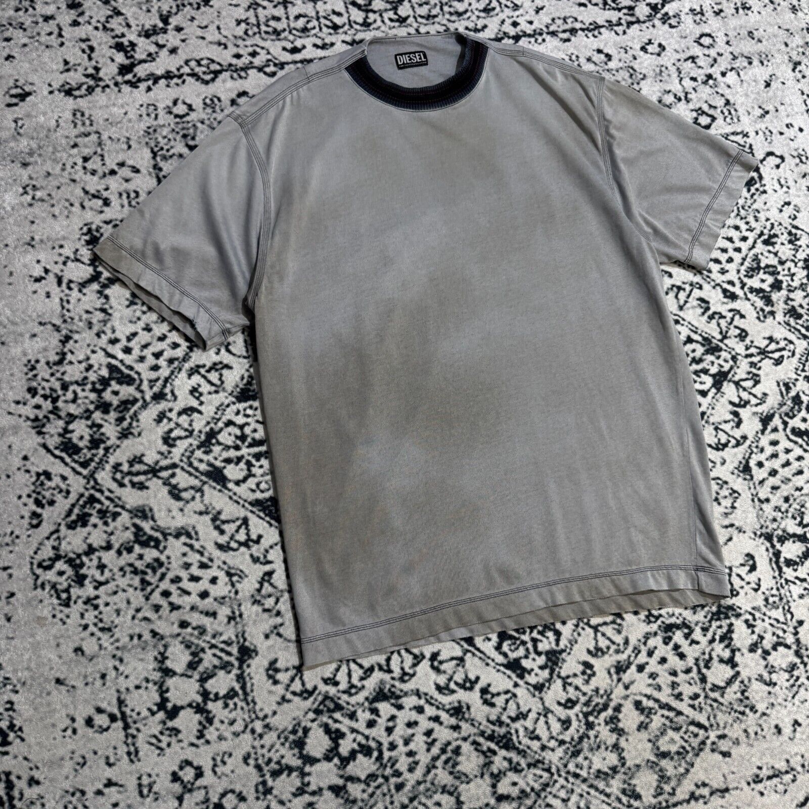 Diesel × Vintage Vintage Diesel Gray Cotton T-Shirt Size XL Archive Washed Size US XL / EU 56 / 4 - 5 Thumbnail