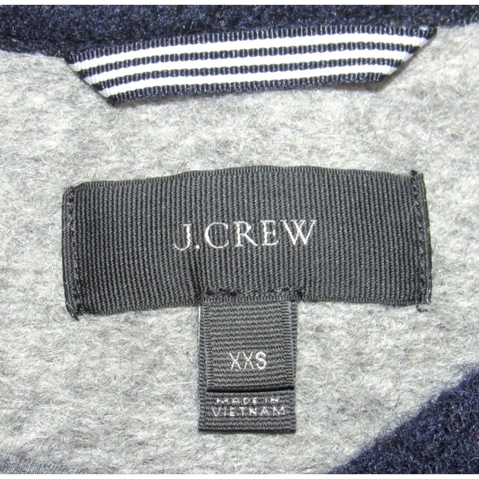 Vintage J CREW Grey Wrap Cardigan Sweater In Boiled Wool XXS Size XXS / US 00 / IT 34 - 3 Thumbnail