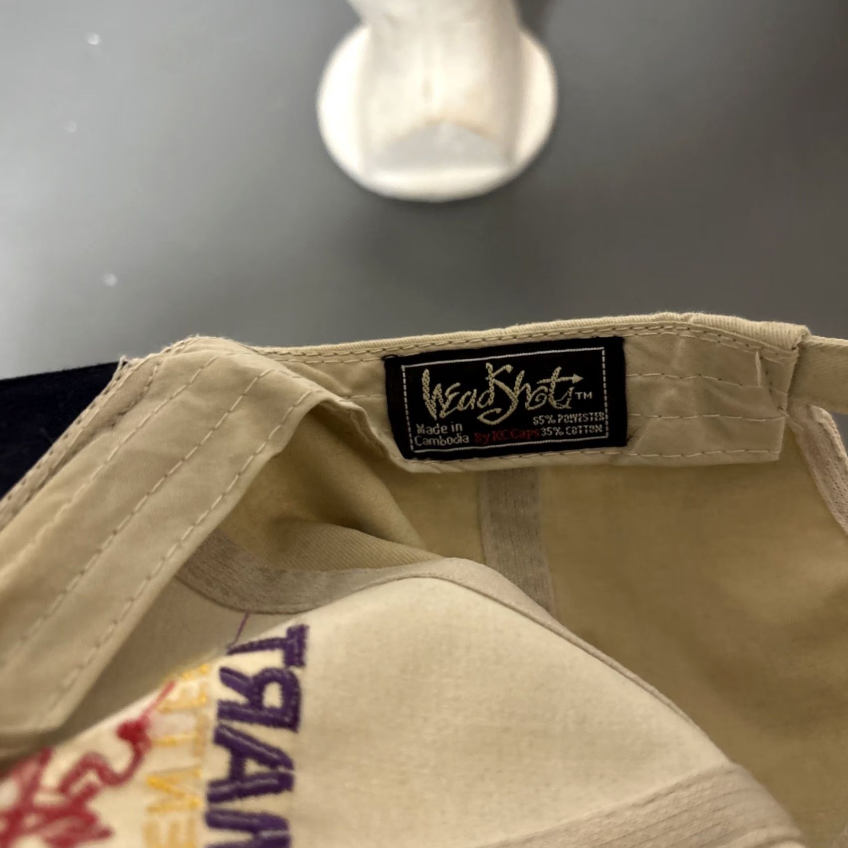 Walmart VINTAGE Walmart Supercenter Hat Cap Beige Blue Embroidered Advertising 90s Mens Size ONE SIZE - 8 Thumbnail