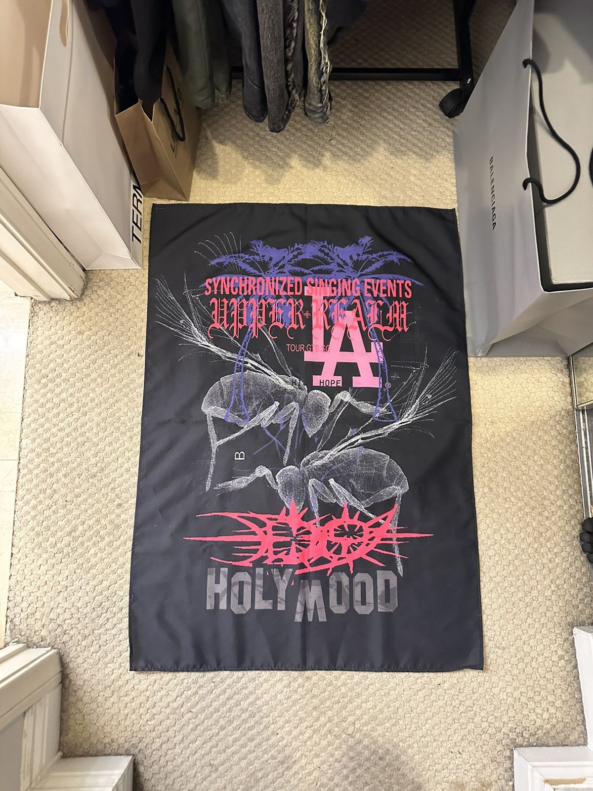 image of Drain Gang D9 Flag in Black, Men's
