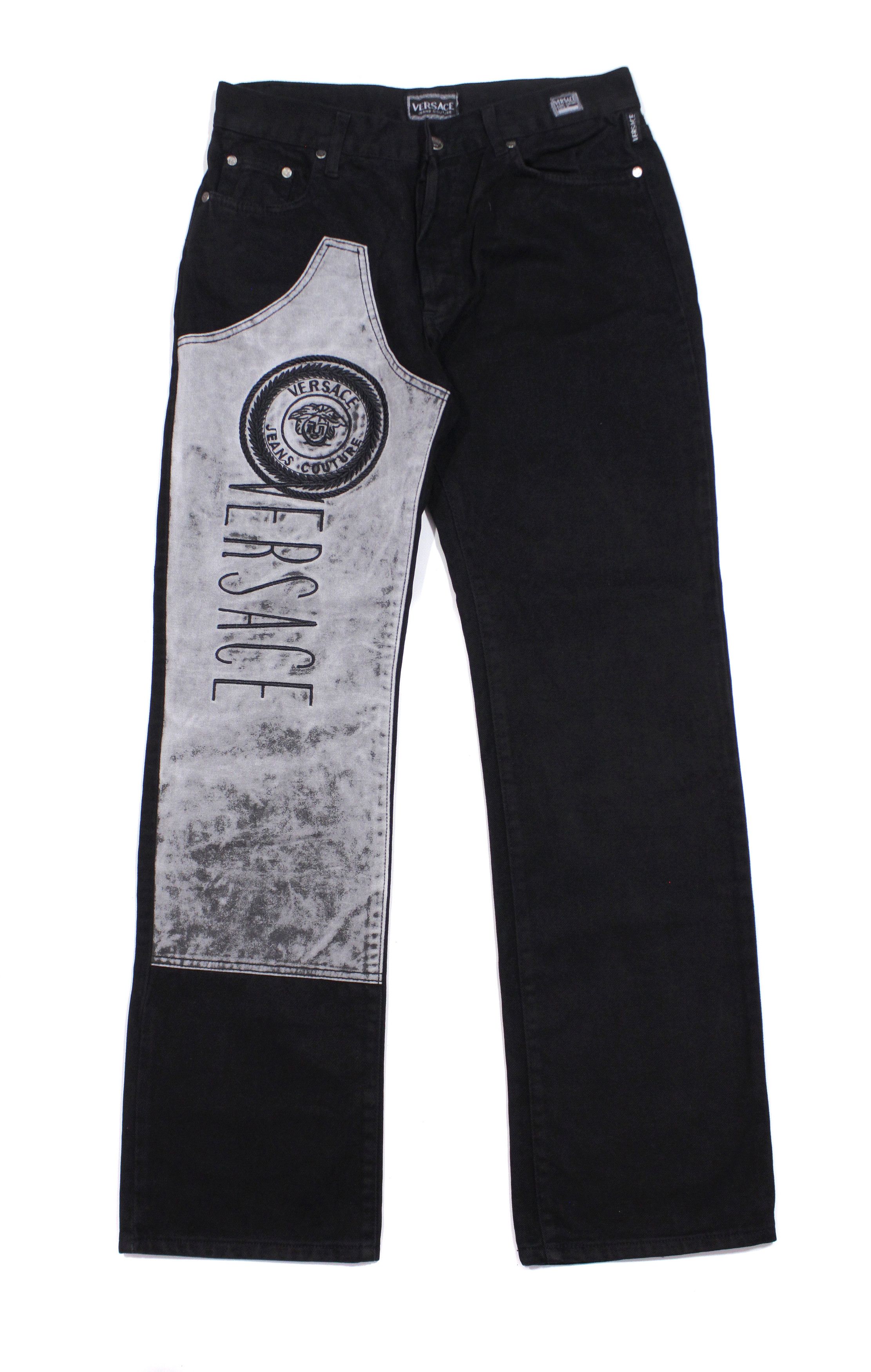 Versace × Versace Jeans Couture 90S Big Logo Cowboy Jeans Vintage | Grailed