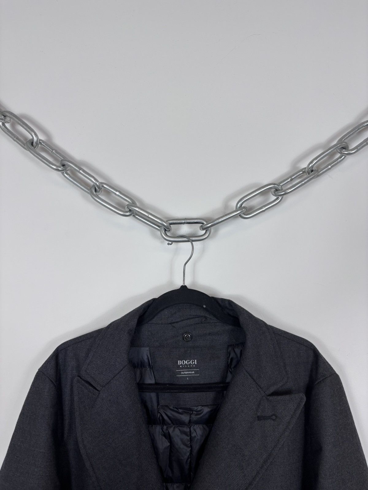 Boggi Boggi Milano Men’s Gray Water Repellent Down Wool Coat Size US L / EU 52-54 / 3 - 5 Thumbnail