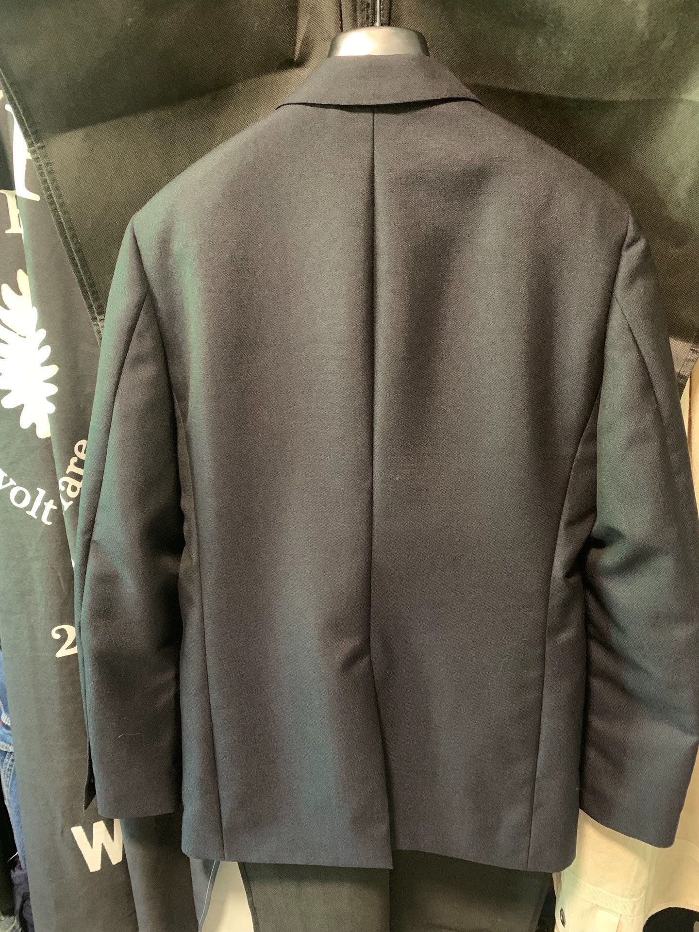 Calvin Klein CK 205W39NYC Raf Simons Wool Mohair Slim Navy Blazer46 Size 46S - 3 Thumbnail