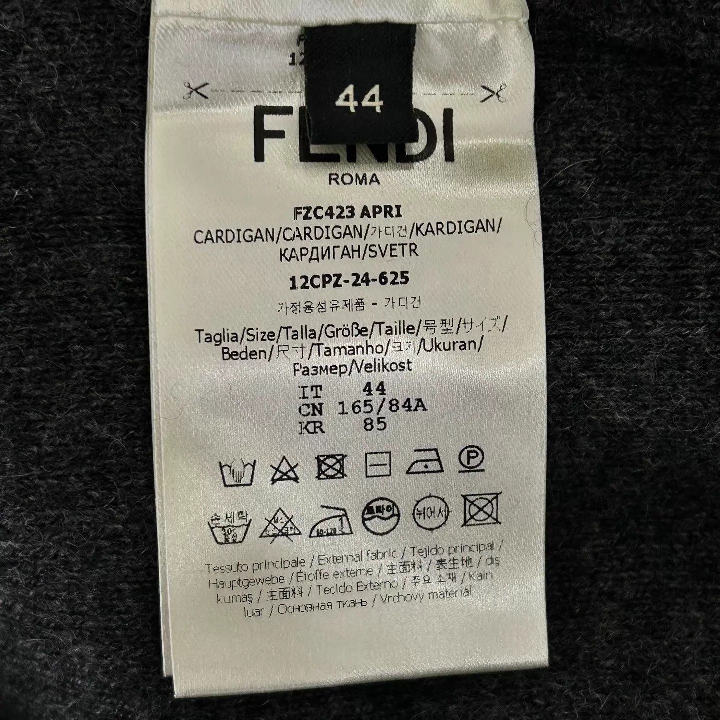 Fendi Fendi New Gray Cashmere Wool Blend Hooded Cardigan 44 Size US S / EU 44-46 / 1 - 4 Thumbnail