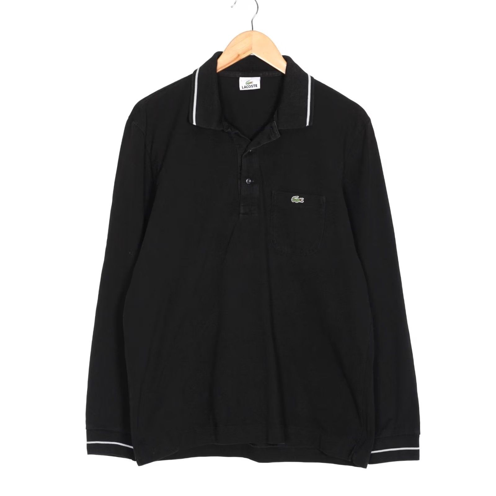 Lacoste LACOSTE Polo Shirt Men L Long Sleeve Black Size US L / EU 52-54 / 3 - 2 Thumbnail
