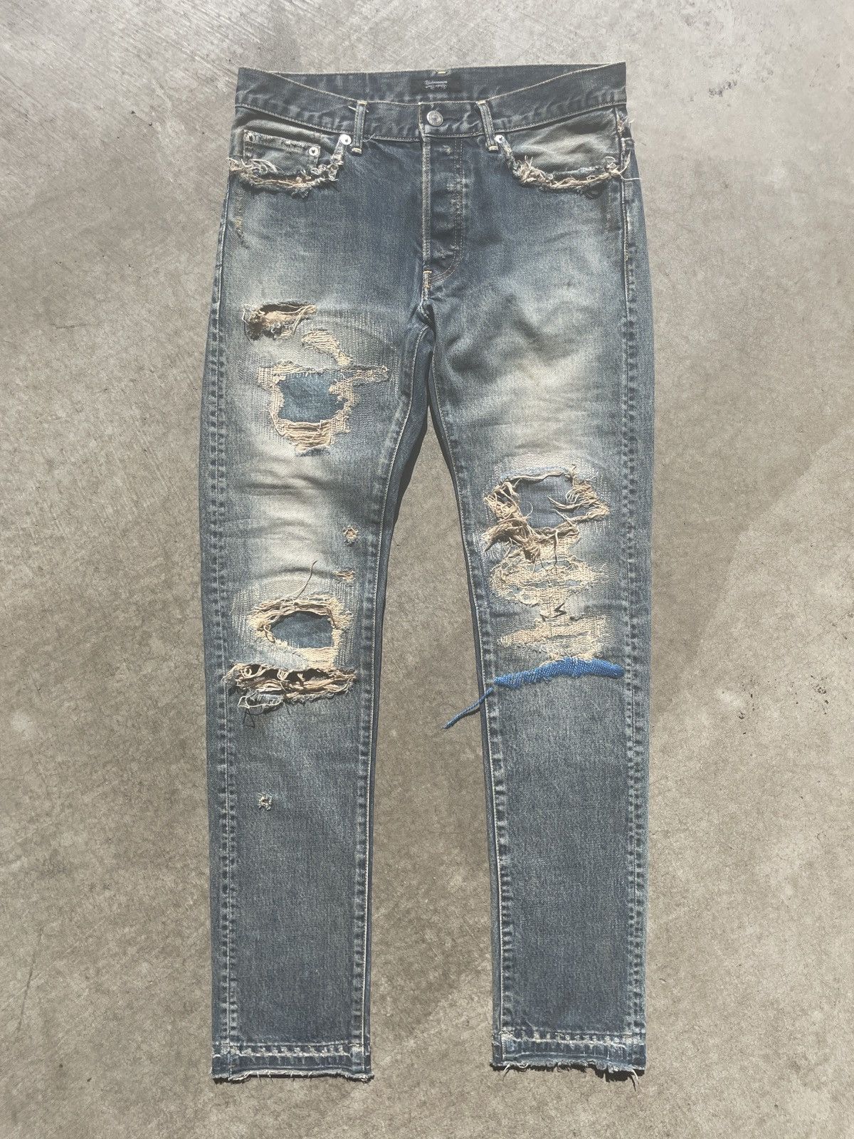 undercover ss10 68 blue yarn denim