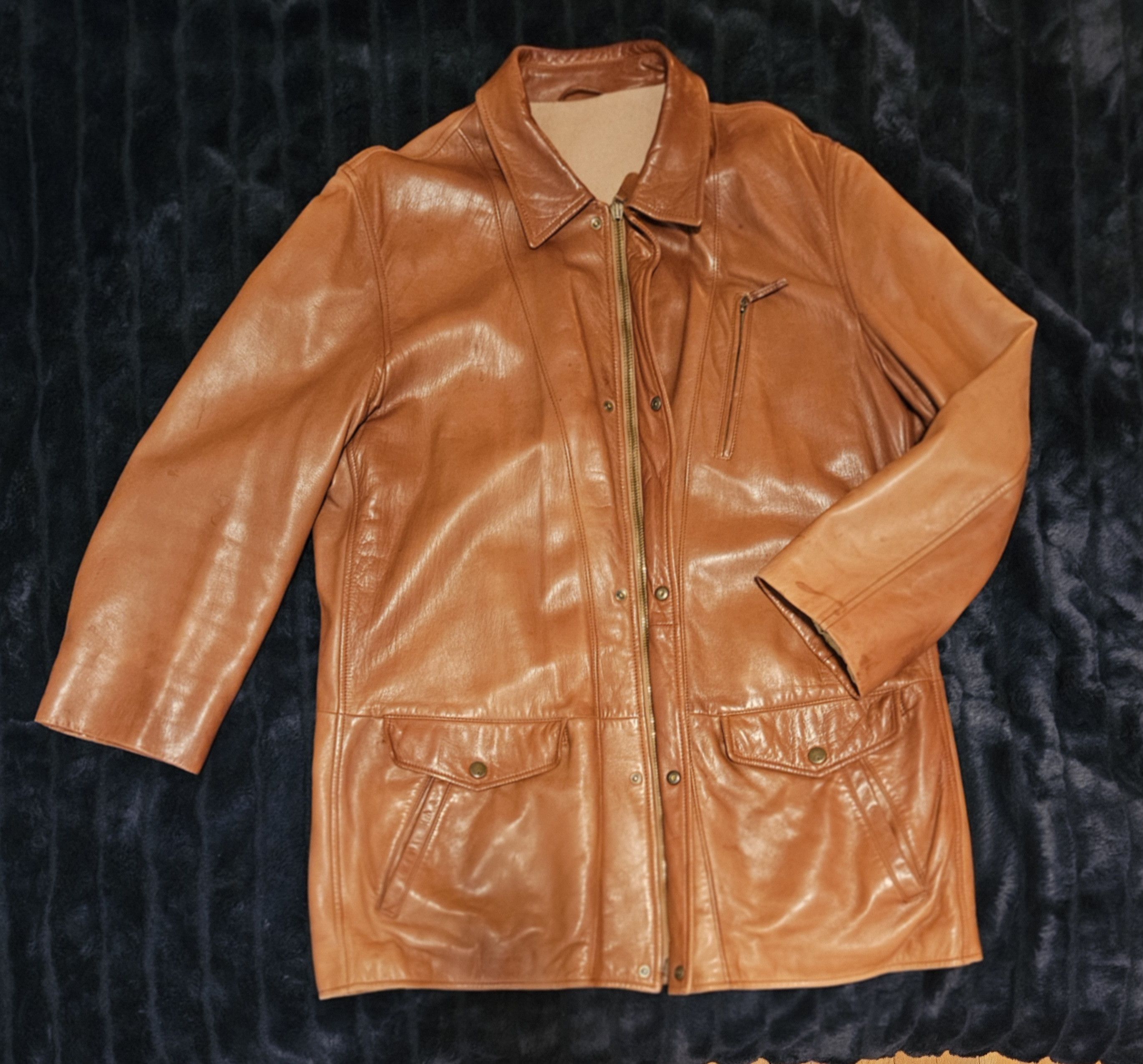 Ralph Lauren Purple Label Ralph Lauren Purple Label Vintage Lambskin Jacket Size US XL / EU 56 / 4 - 2 Thumbnail
