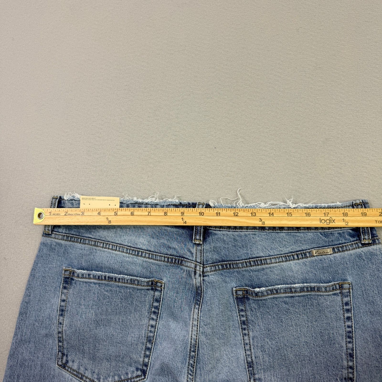 Vintage KanCan High Rise Wide Leg Cuffed Jeans womens 32x29 Blue NEW Size 32" / US 10 / IT 46 - 9 Thumbnail