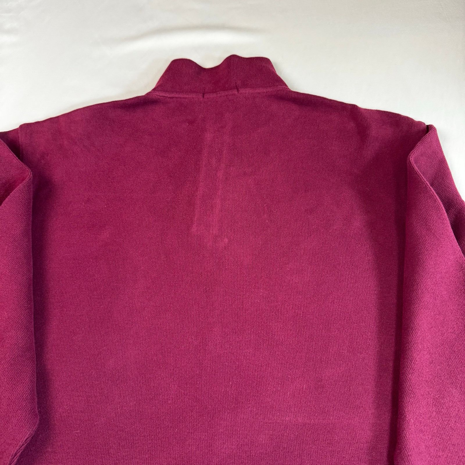 Polo Ralph Lauren Polo Ralph Lauren XL Burgundy Zip Cotton Sweater Pullover Size US XL / EU 56 / 4 - 7 Thumbnail