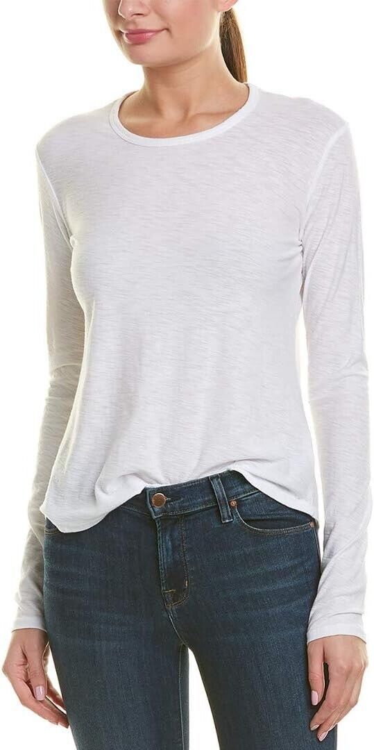 James Perse James Perse WSVH3180CU Long Sleeve Crewneck Top White ( 4 ) Size S / US 4 / IT 40 - 1 Thumbnail